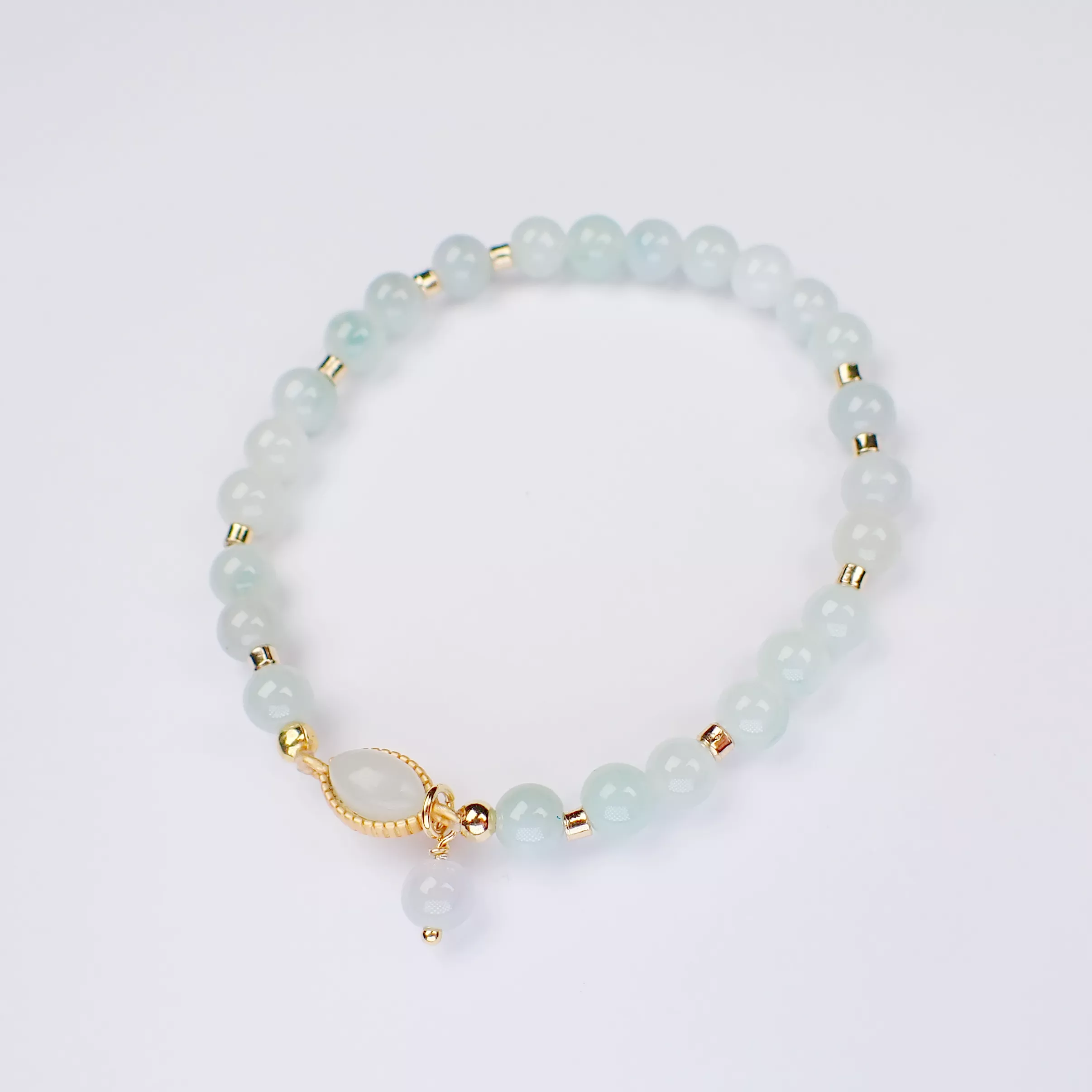 天然緬甸玉純銀包18k手珠