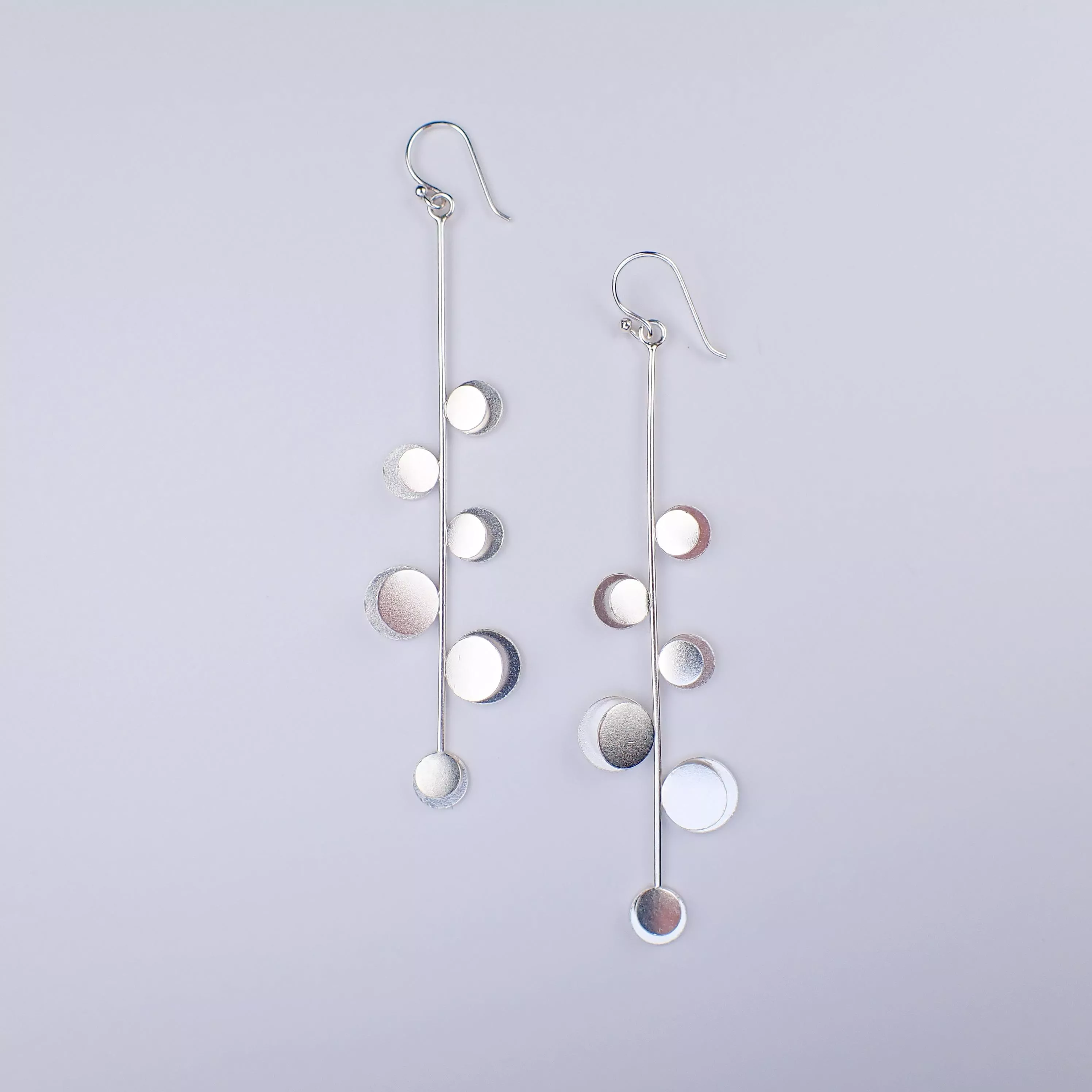 圓圓葉純銀耳環