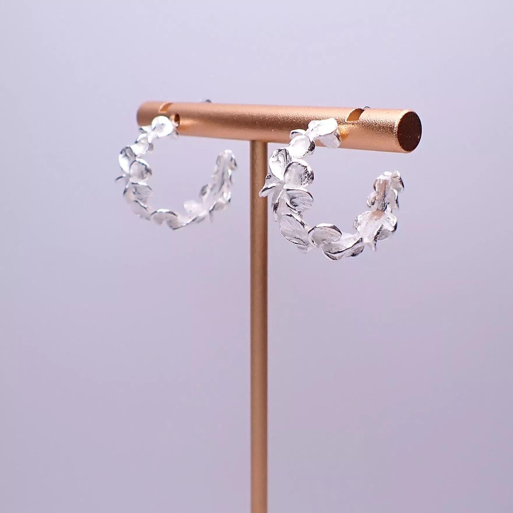 緬梔花純銀耳環