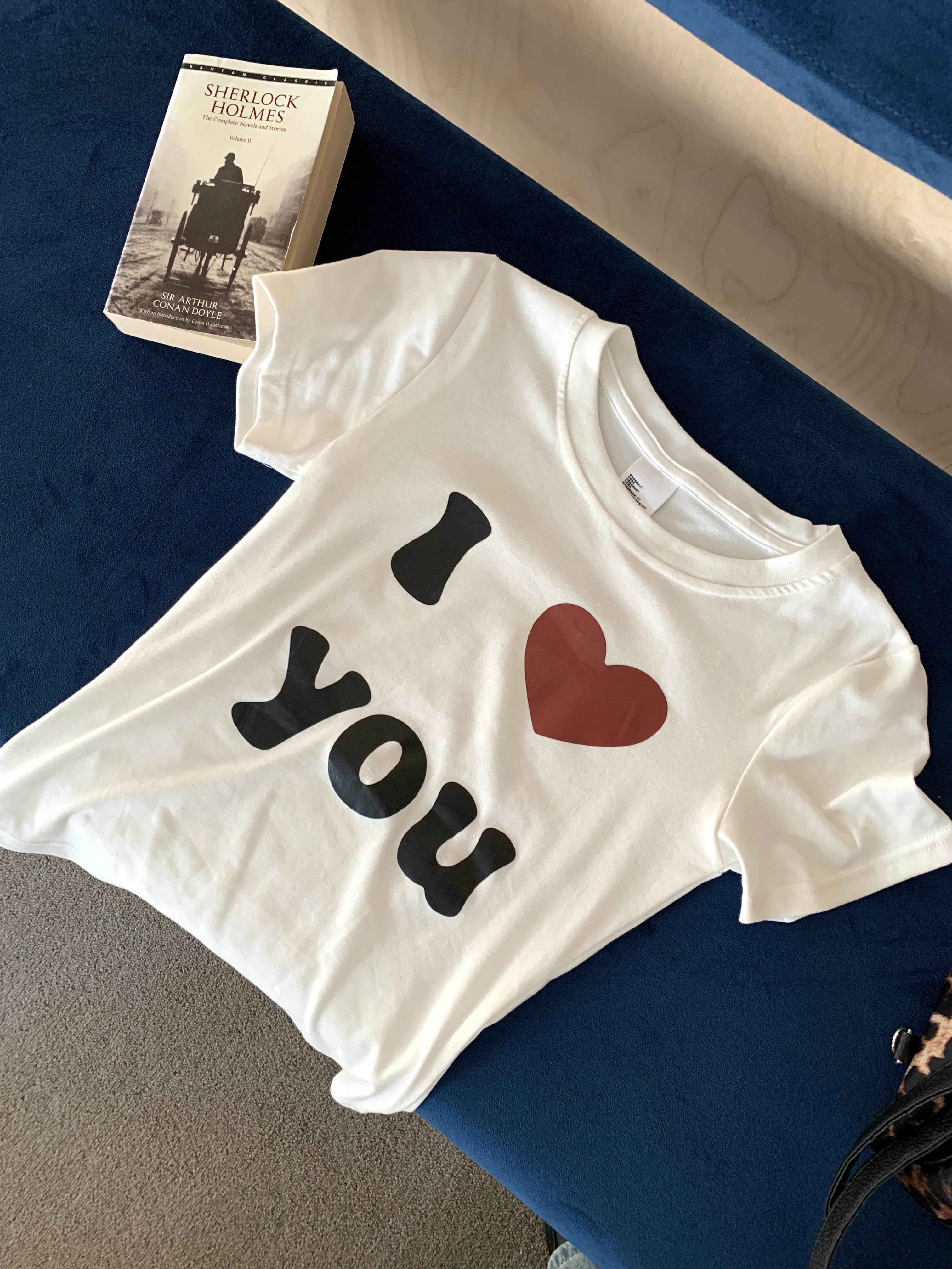 I love you短tee (white)(S/M/L)