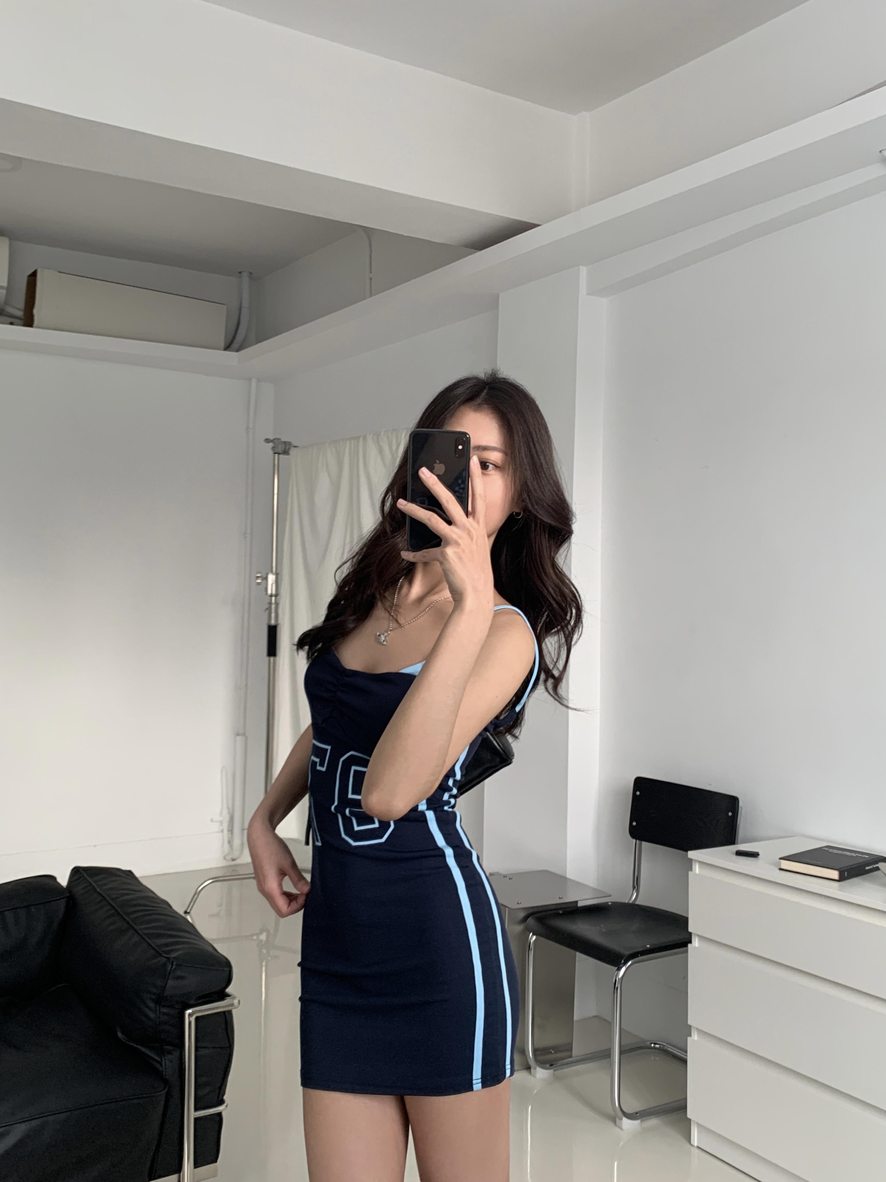 美式97修身連衣裙(blue)(S/M)