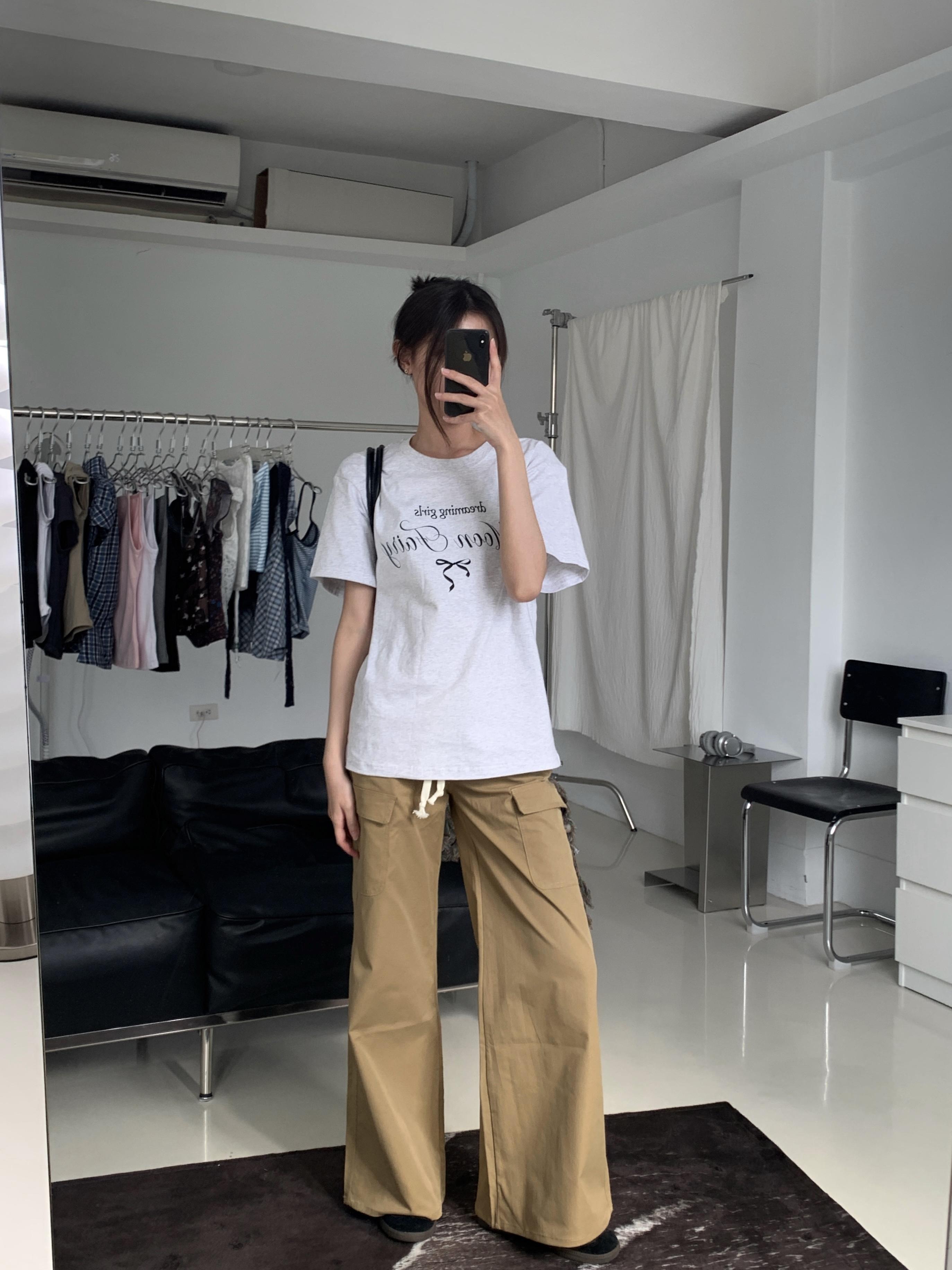 dreaming girls寬鬆tee(grey)(F)