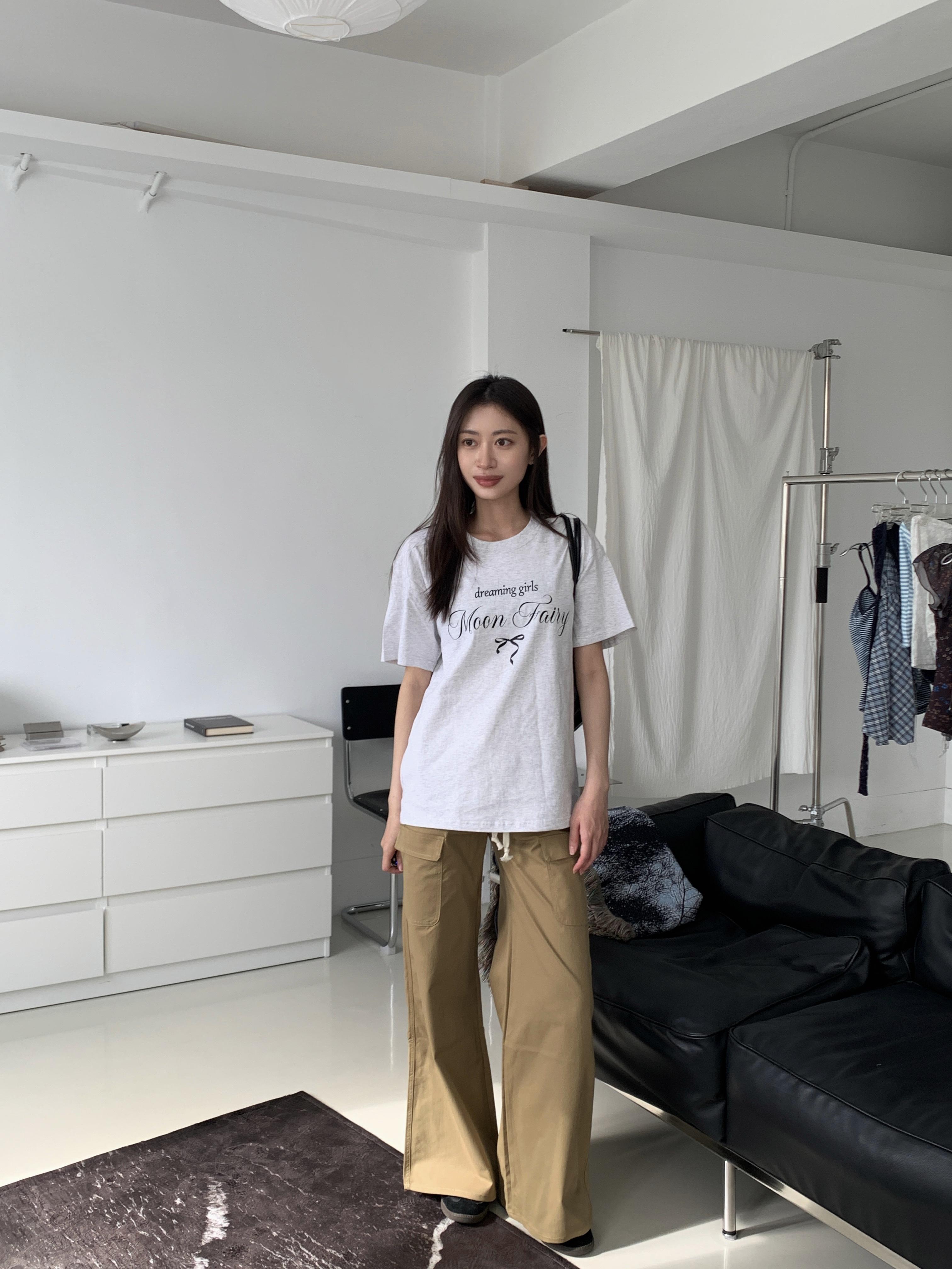 dreaming girls寬鬆tee(grey)(F)