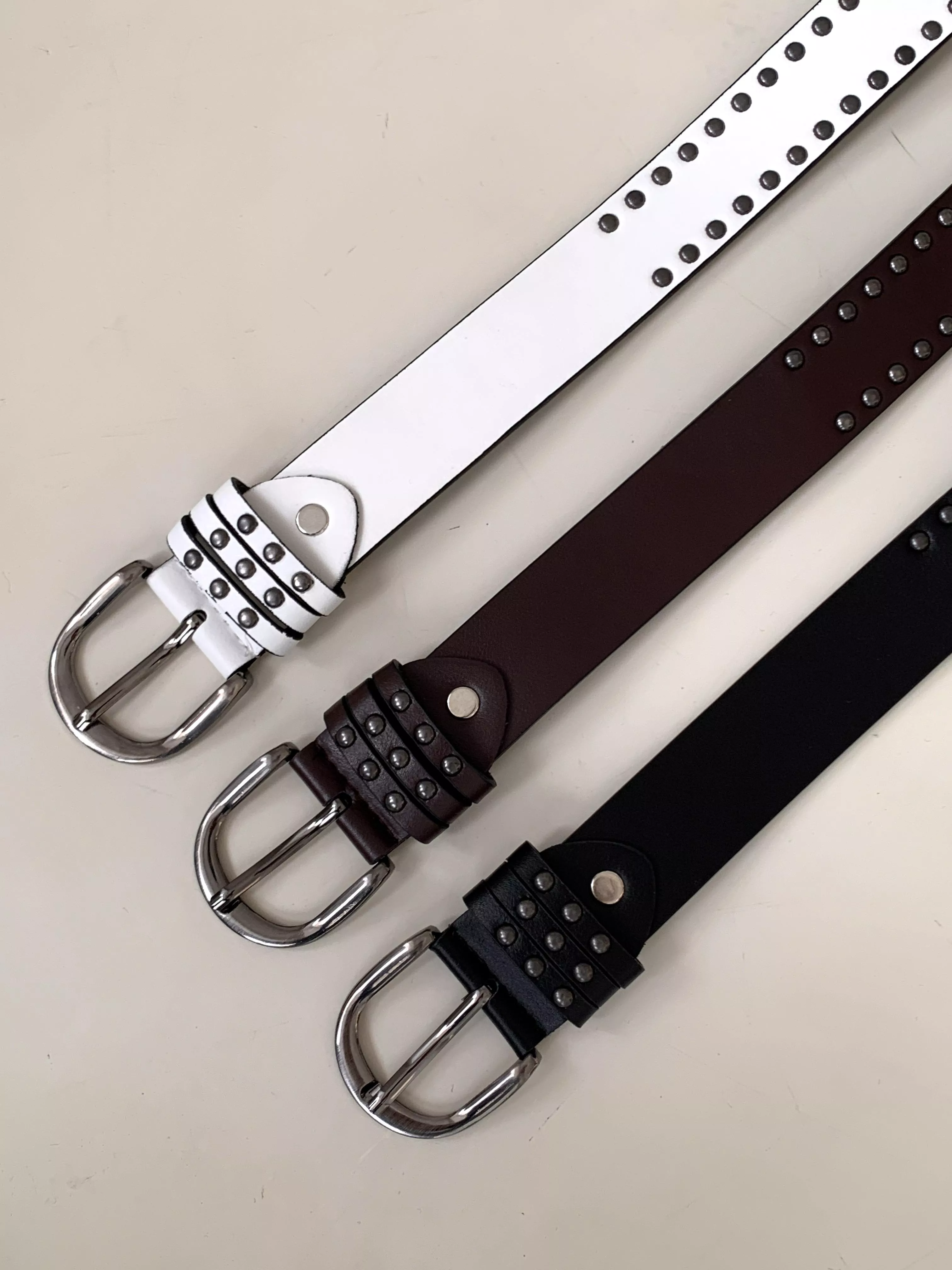 百搭鉚釘腰帶(black/white/brown)