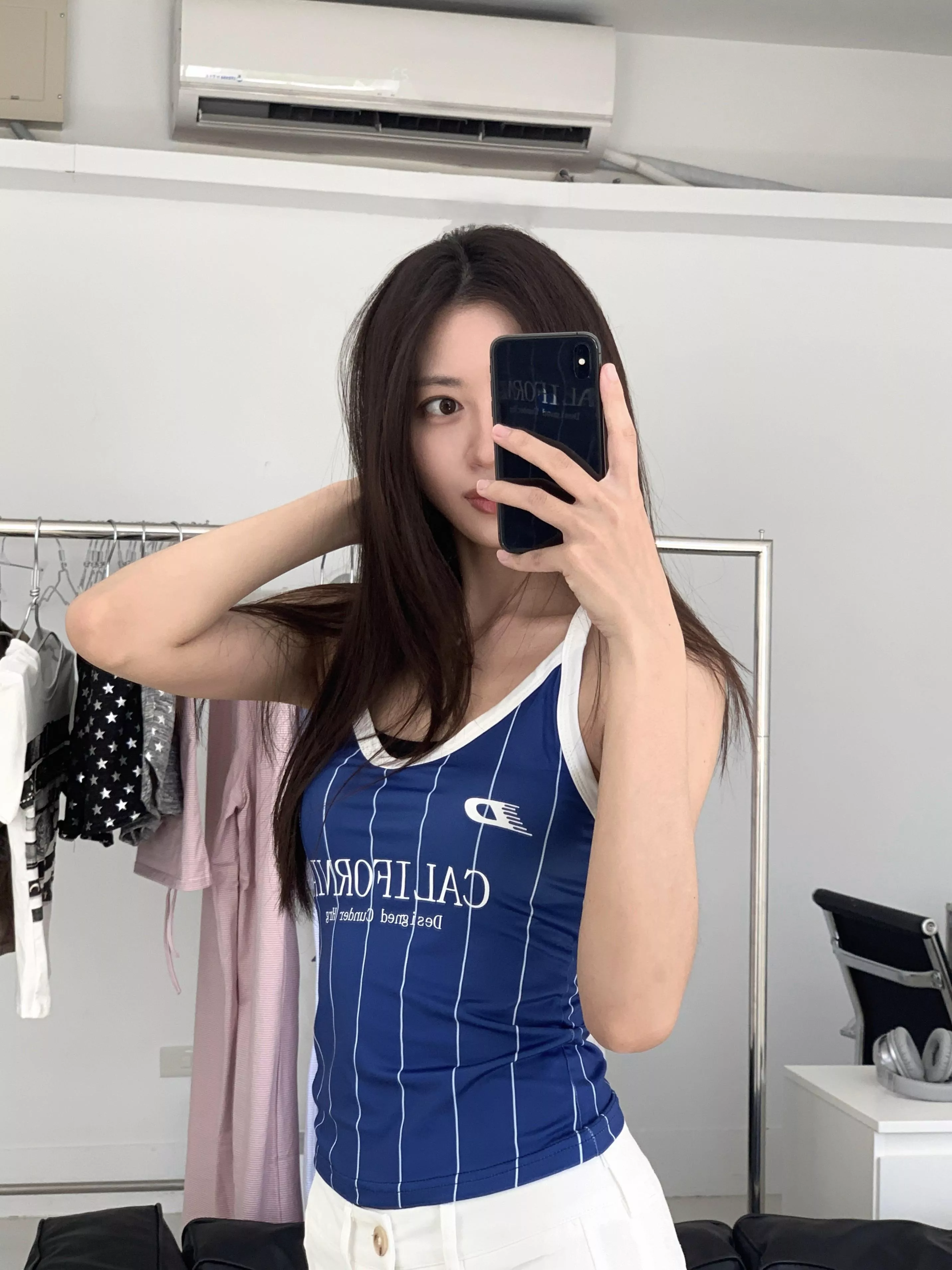 california運動修身背心(blue)(S/M)