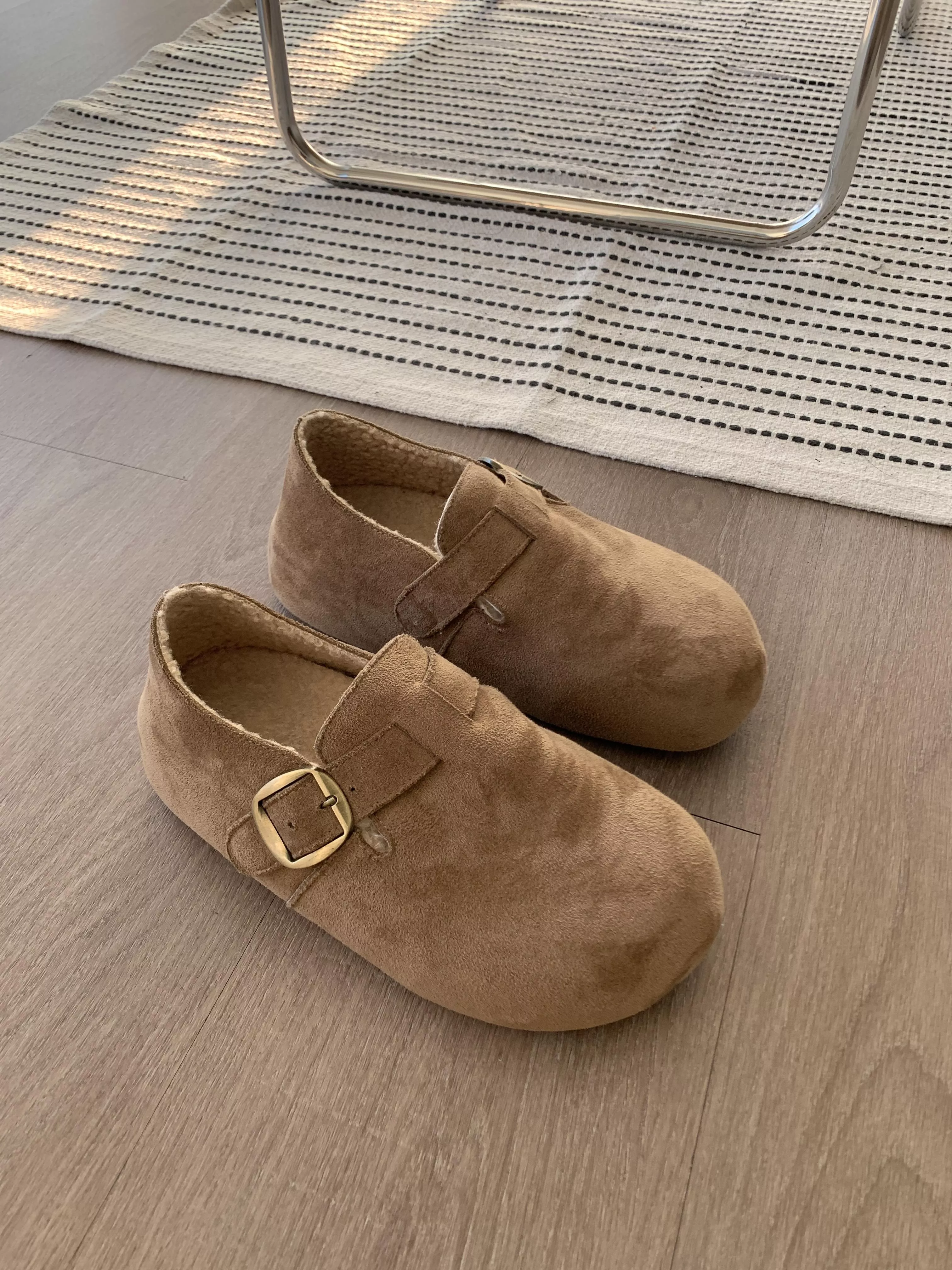 厚底增高全包勃肯鞋(khaki)(35-40)