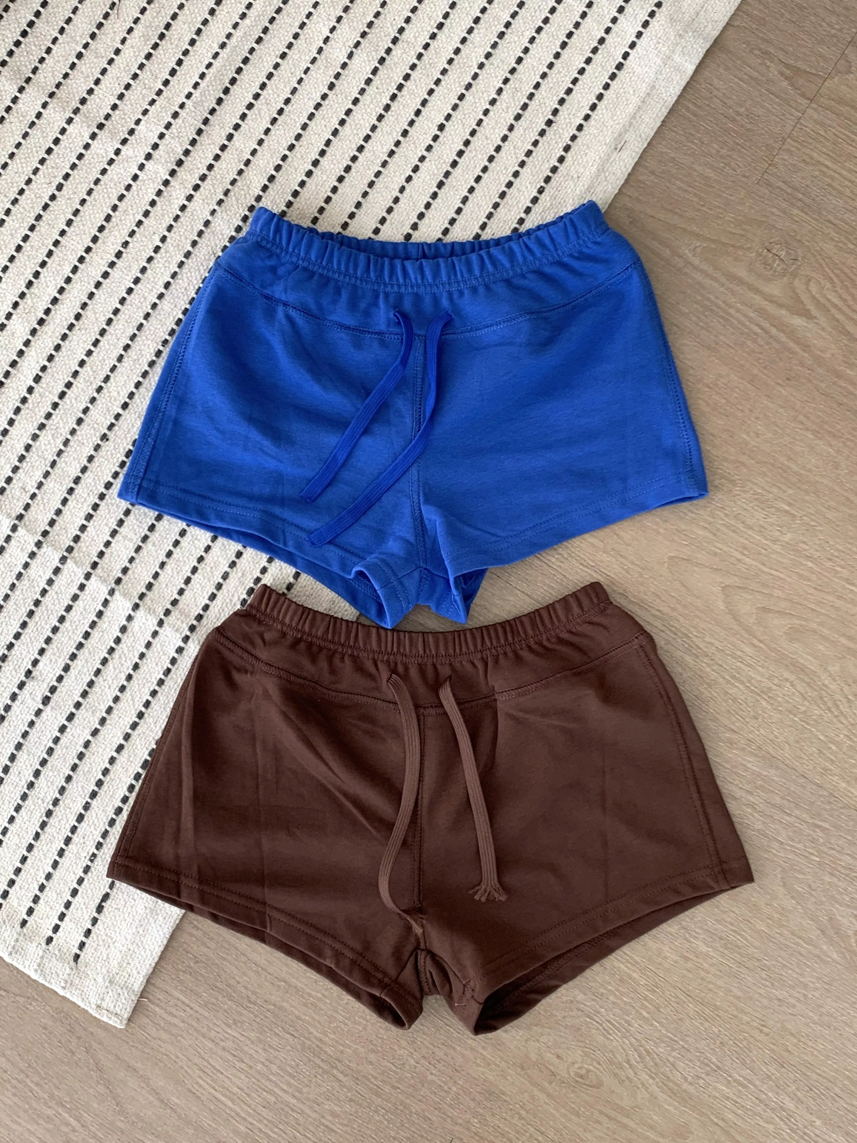 車線休閒短褲(blue/brown)(S/M/L)