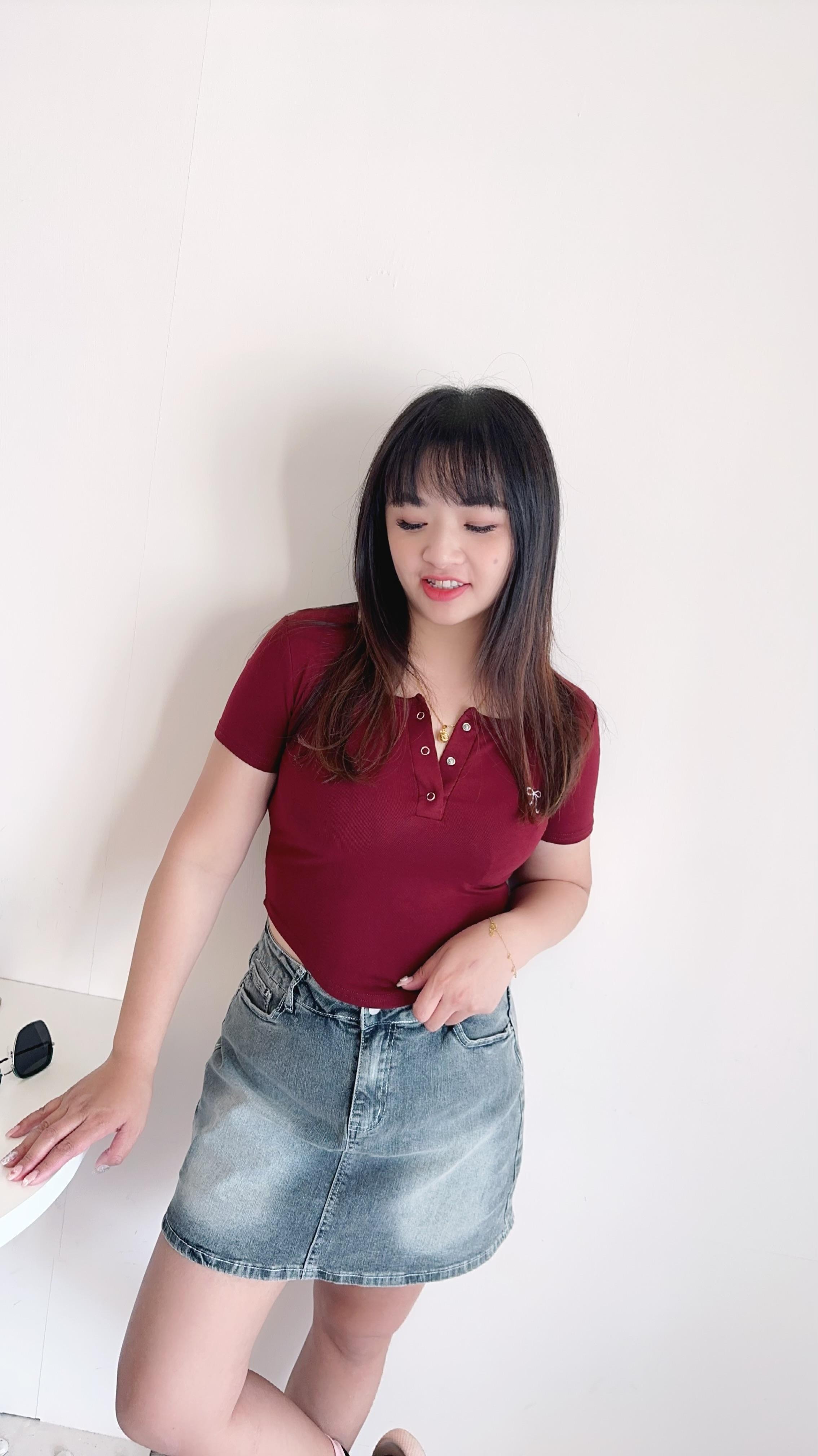 蝴蝶結開釦Tee