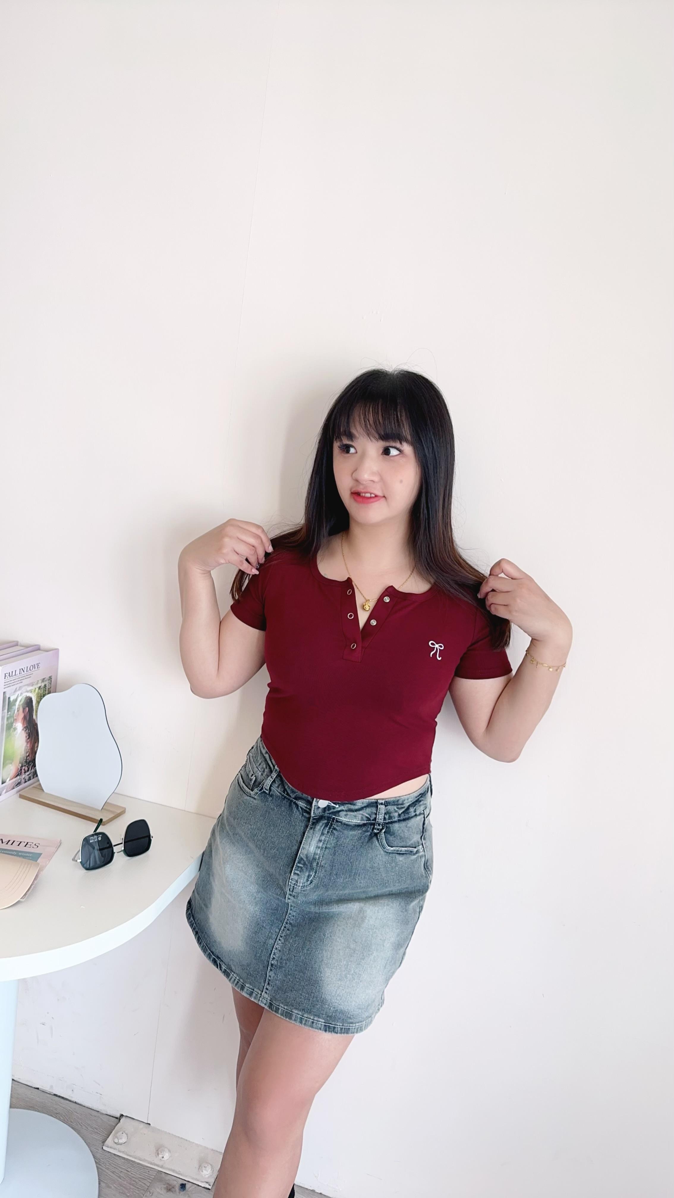 蝴蝶結開釦Tee