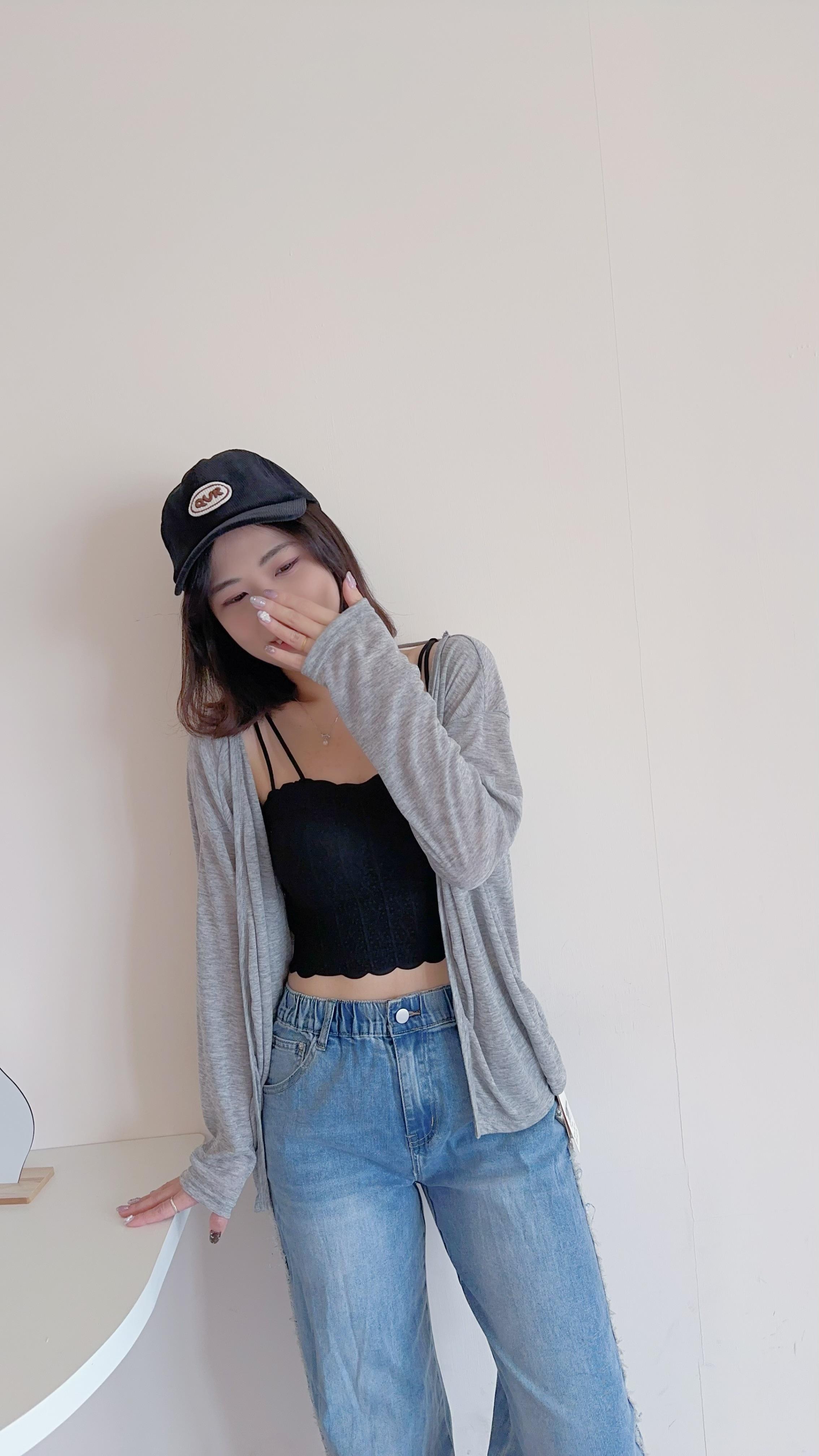 交叉美背罩衫