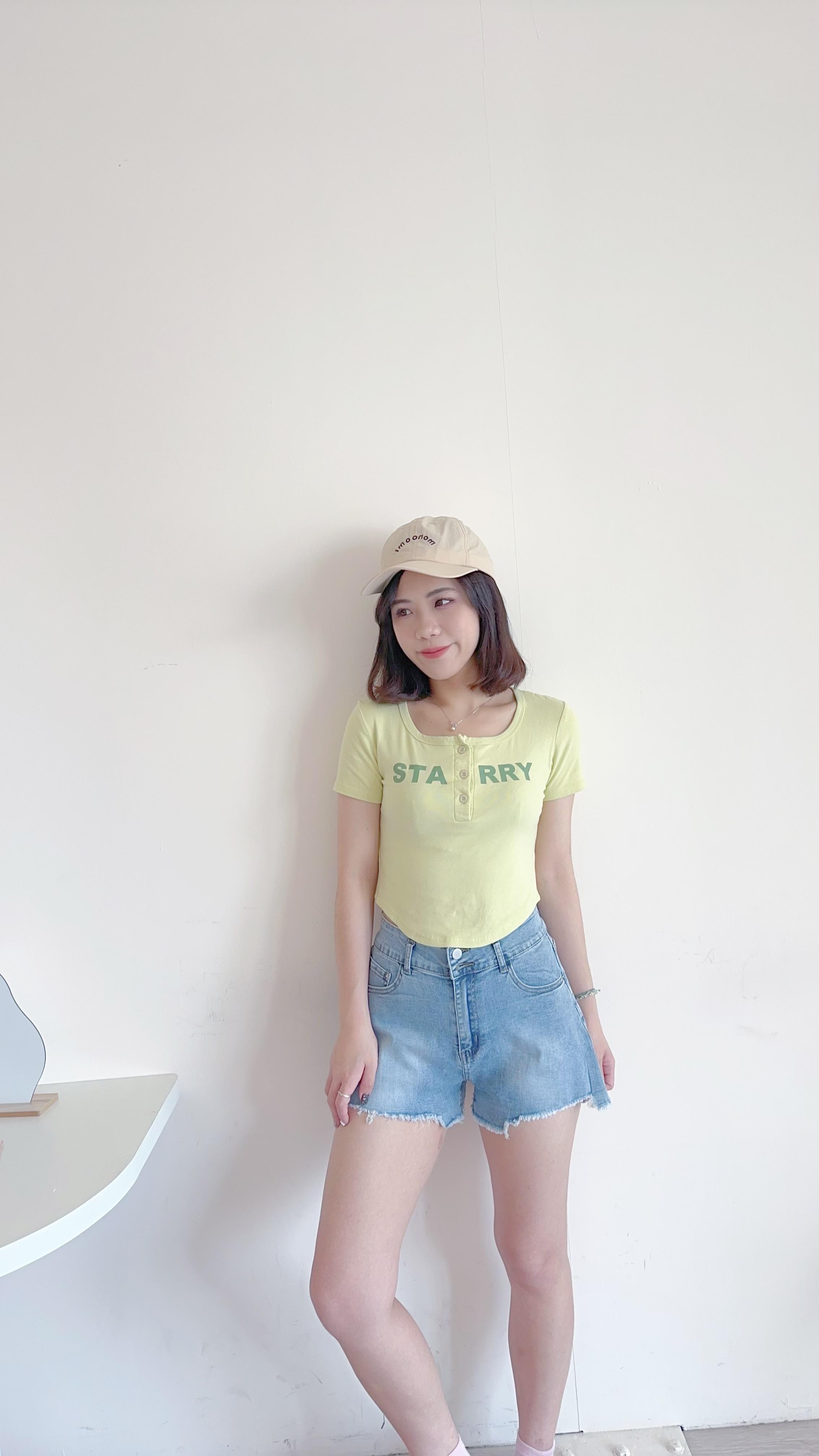 Sta配色字母修身Tee