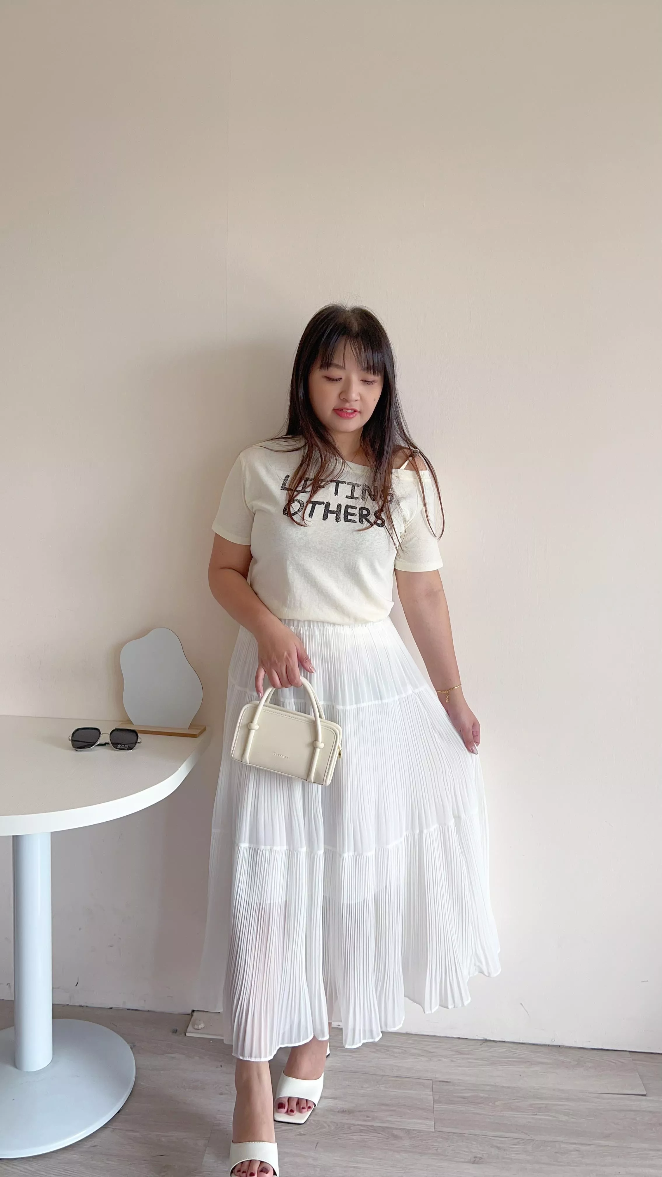 水波百折雪紡長裙