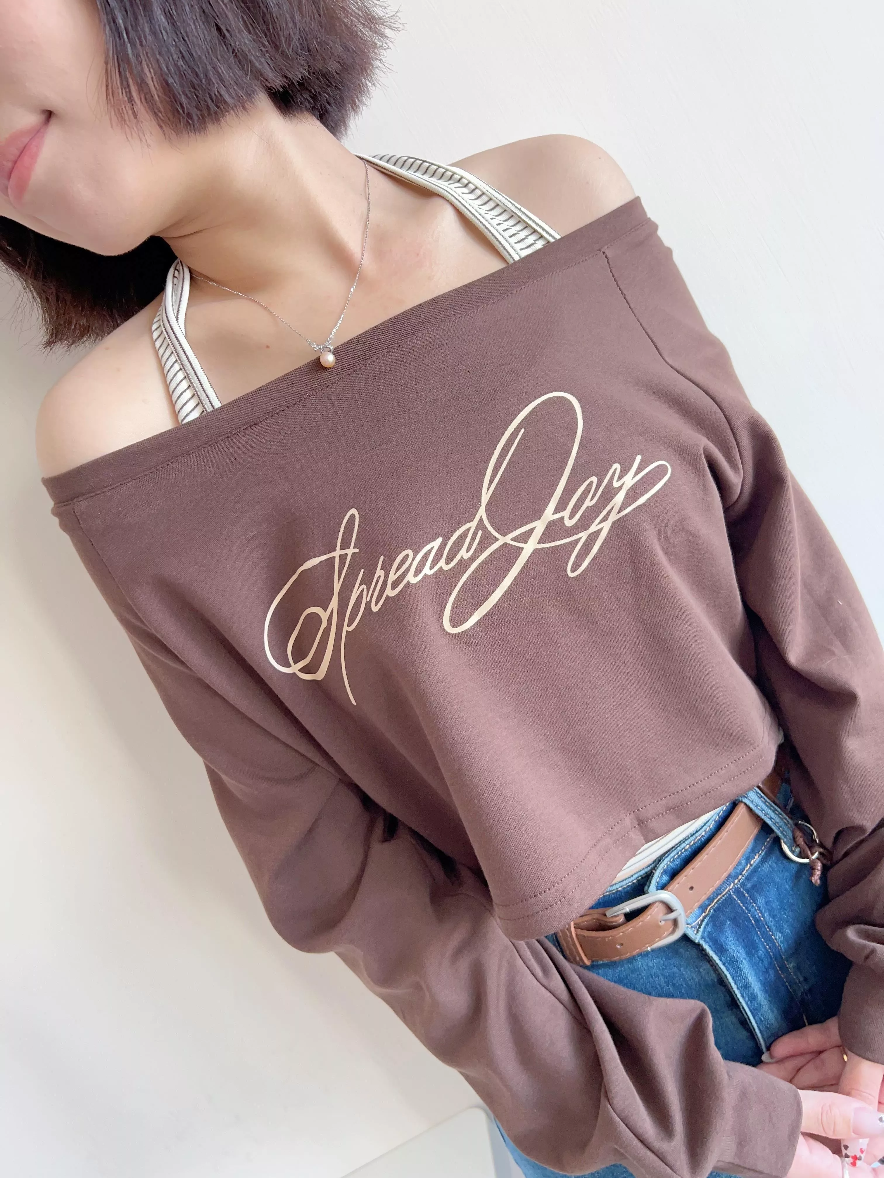 簡約繞脖1+1上衣套裝