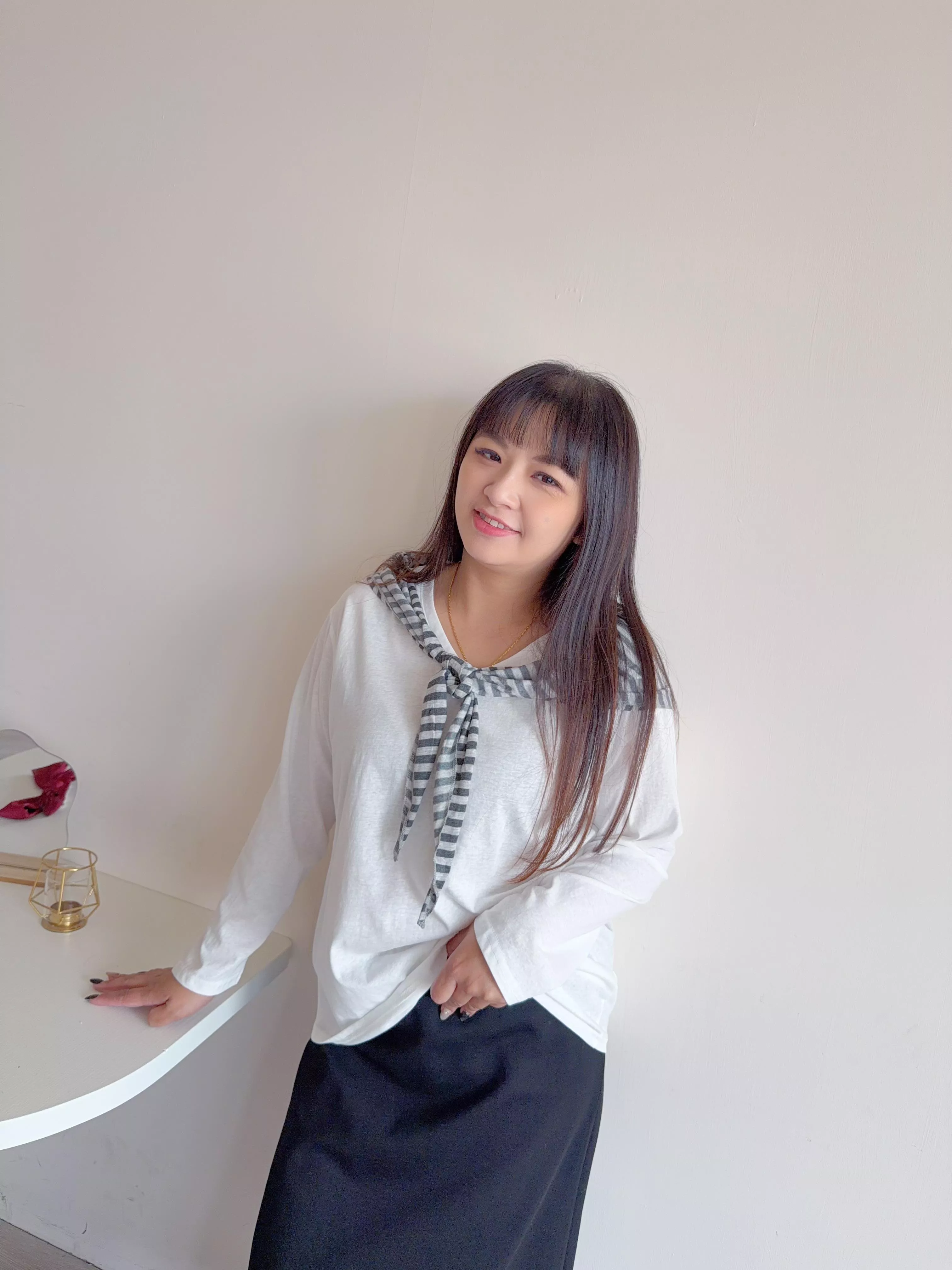 微透休閒長裙三件套裝