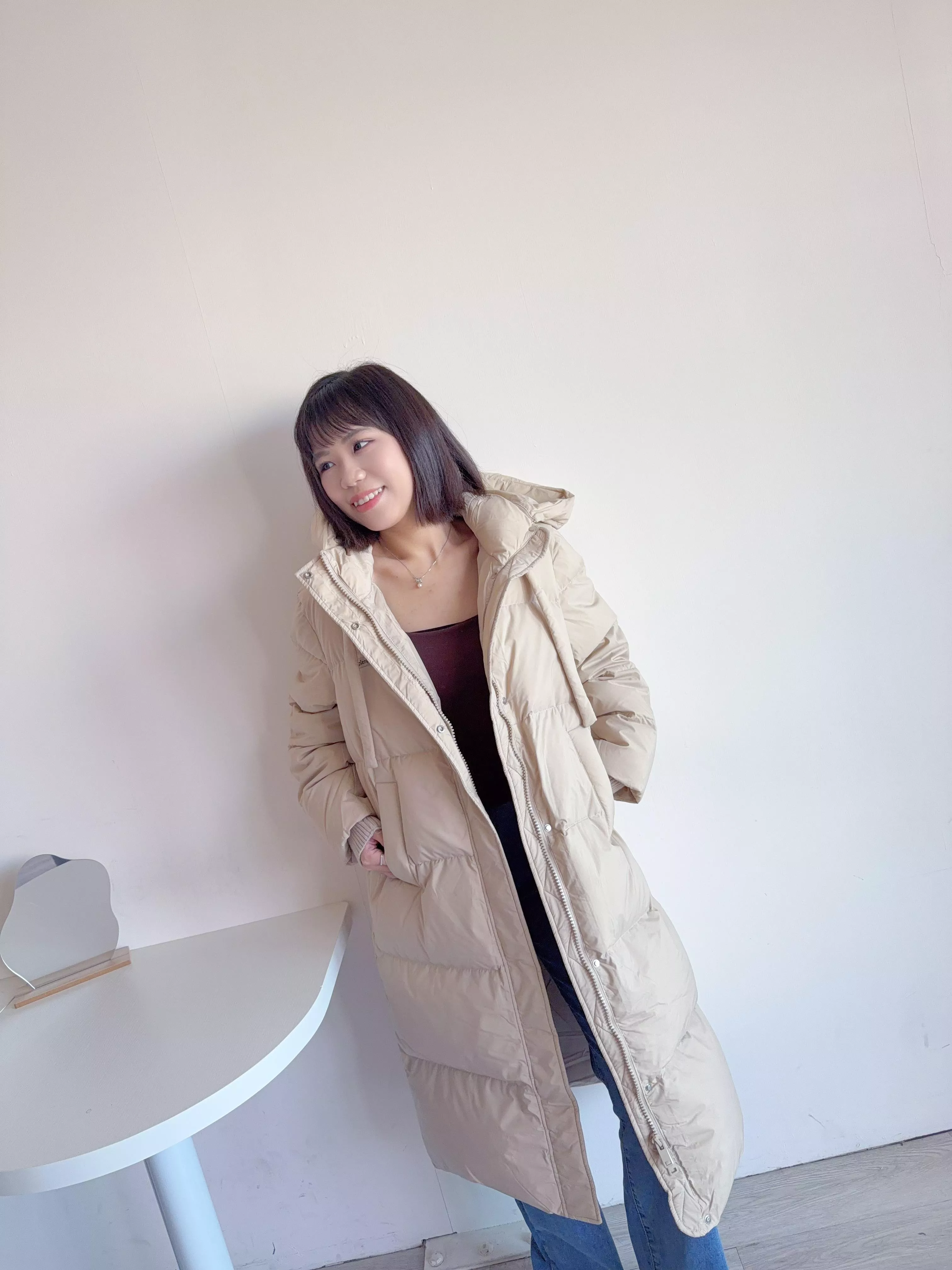 長版連帽羽絨外套