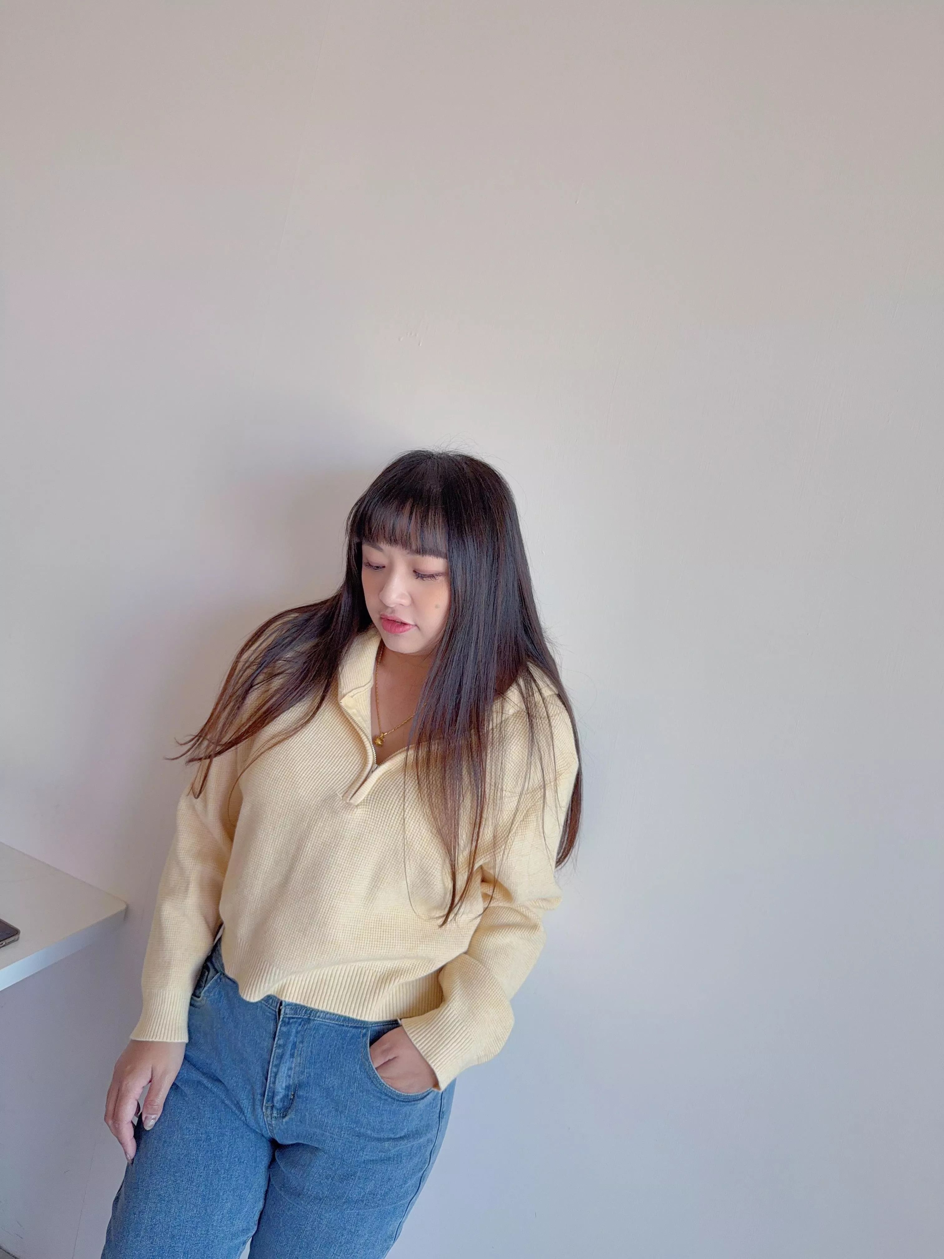 連帽拉鍊短版針織上衣