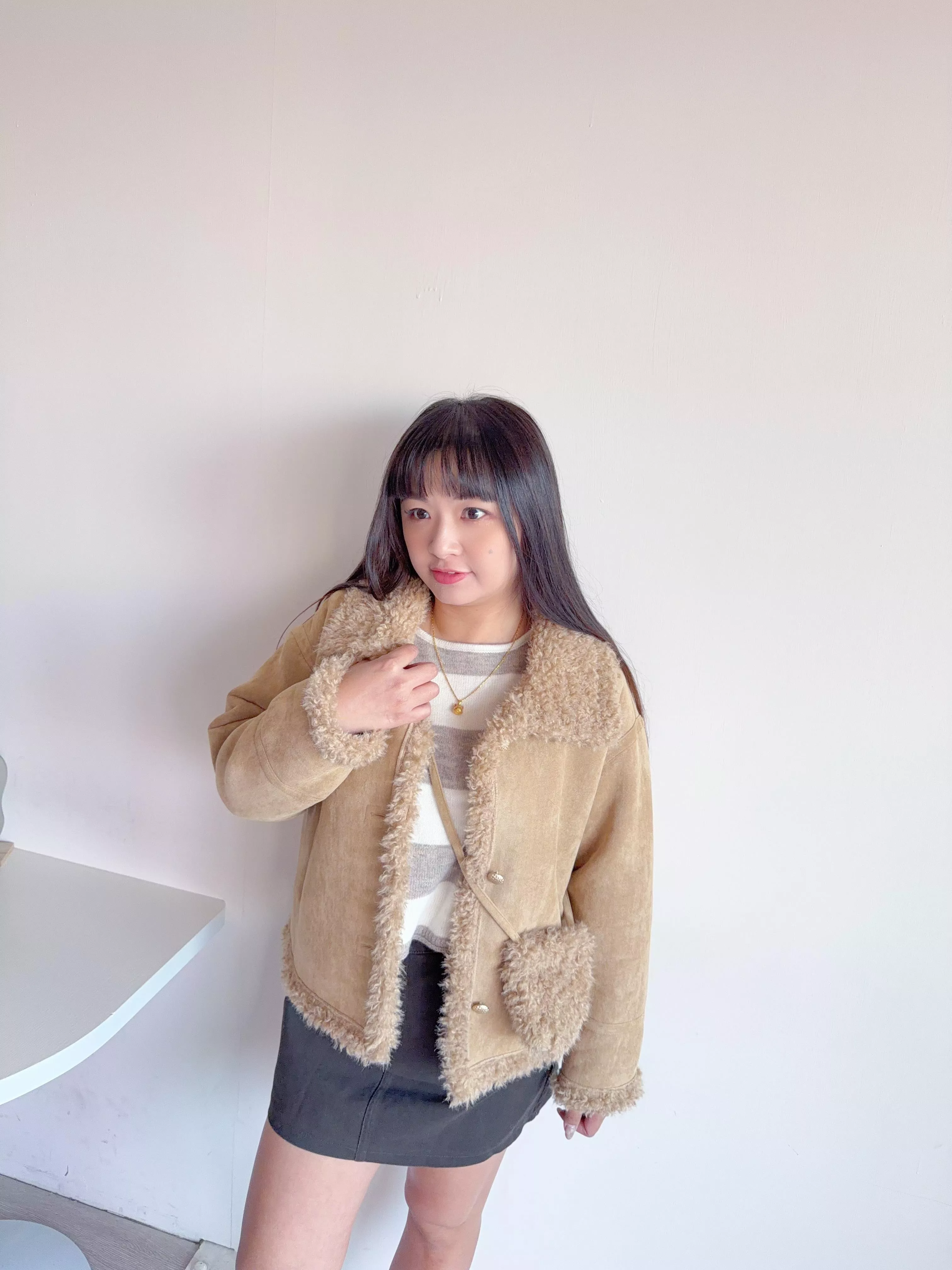 麂皮QQ毛毛外套