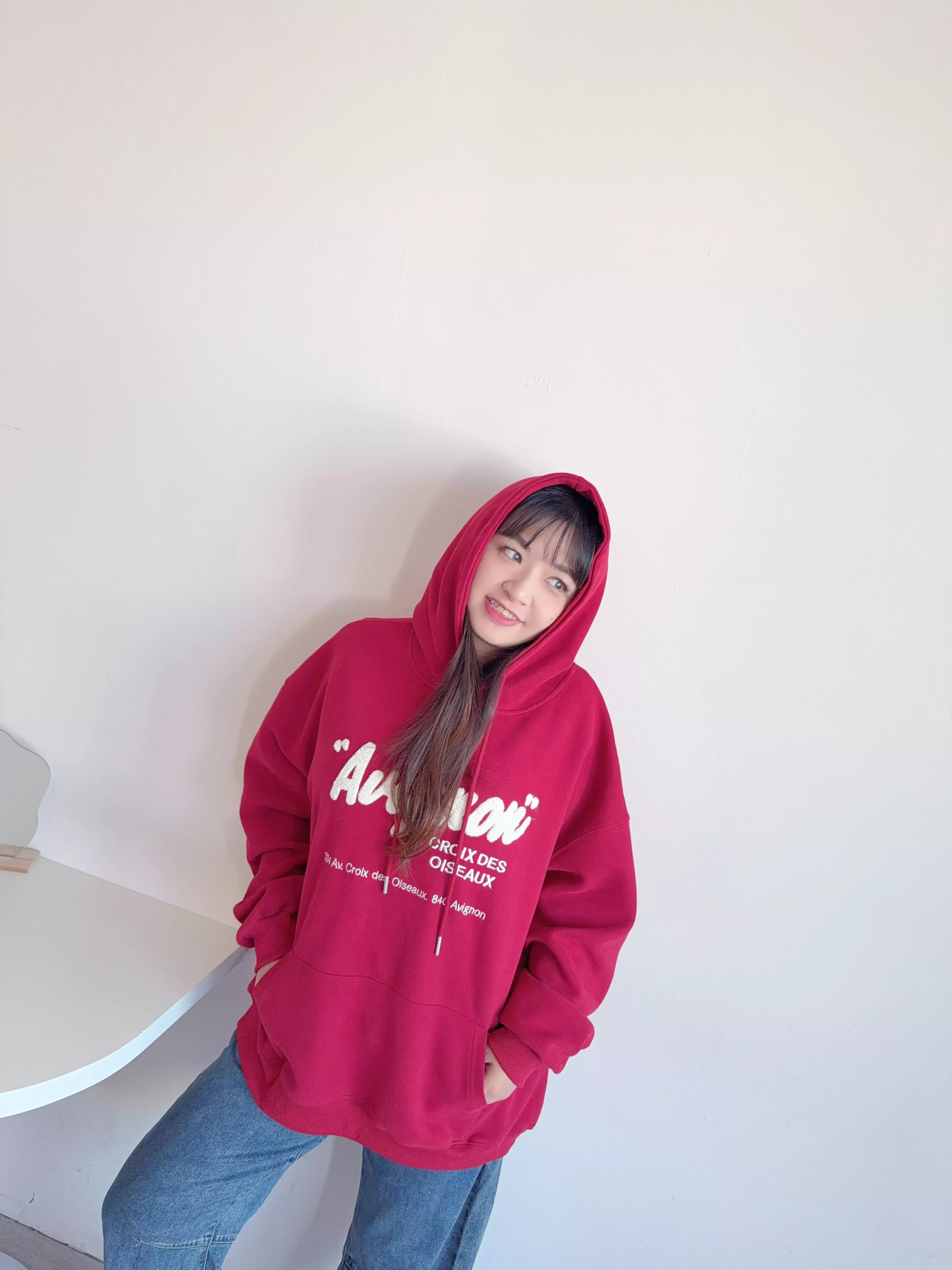 超Q簇絨字母連帽Tee