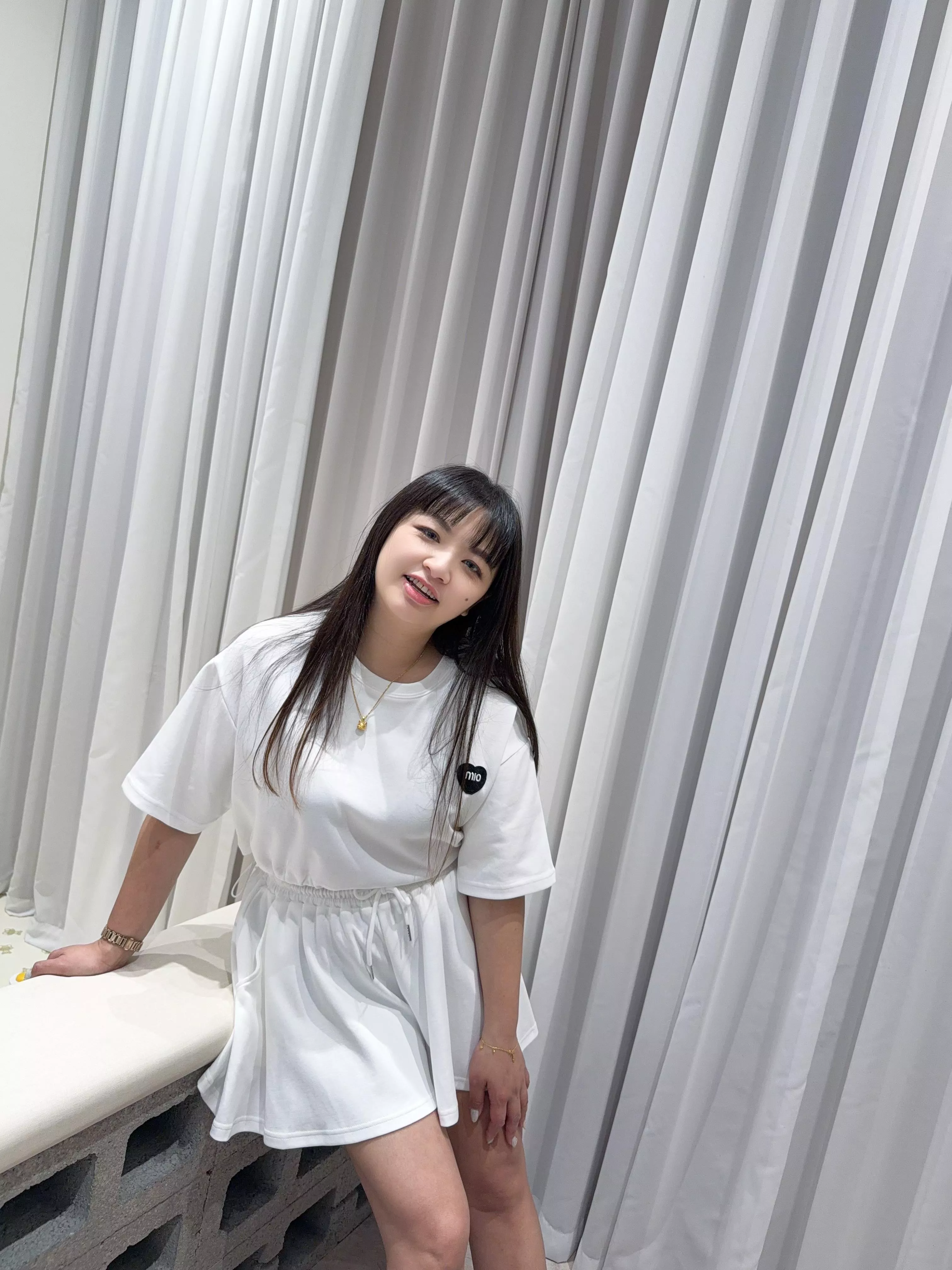 刺繡愛心褲裙套裝