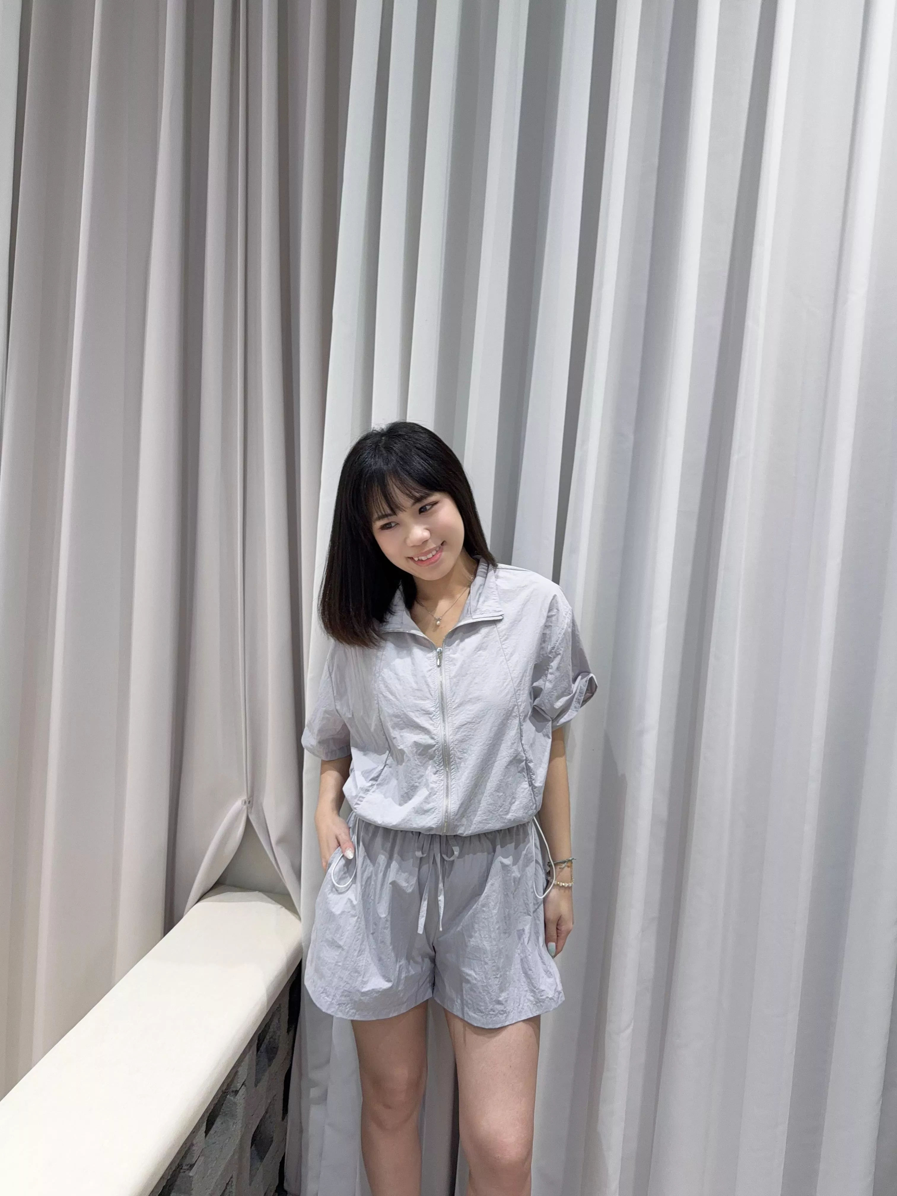 短袖拉鍊外套套裝