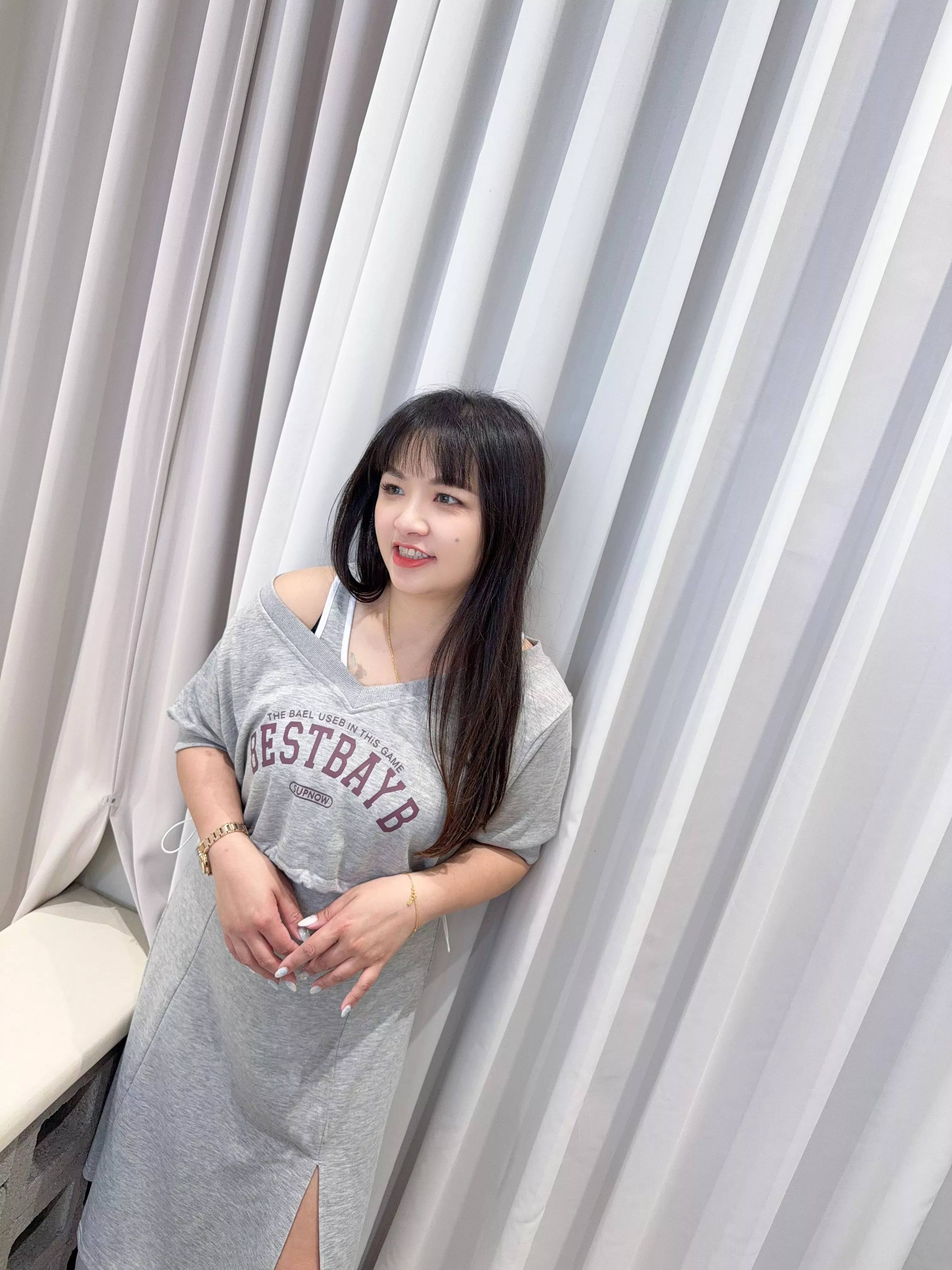 美式字母背心洋套裝