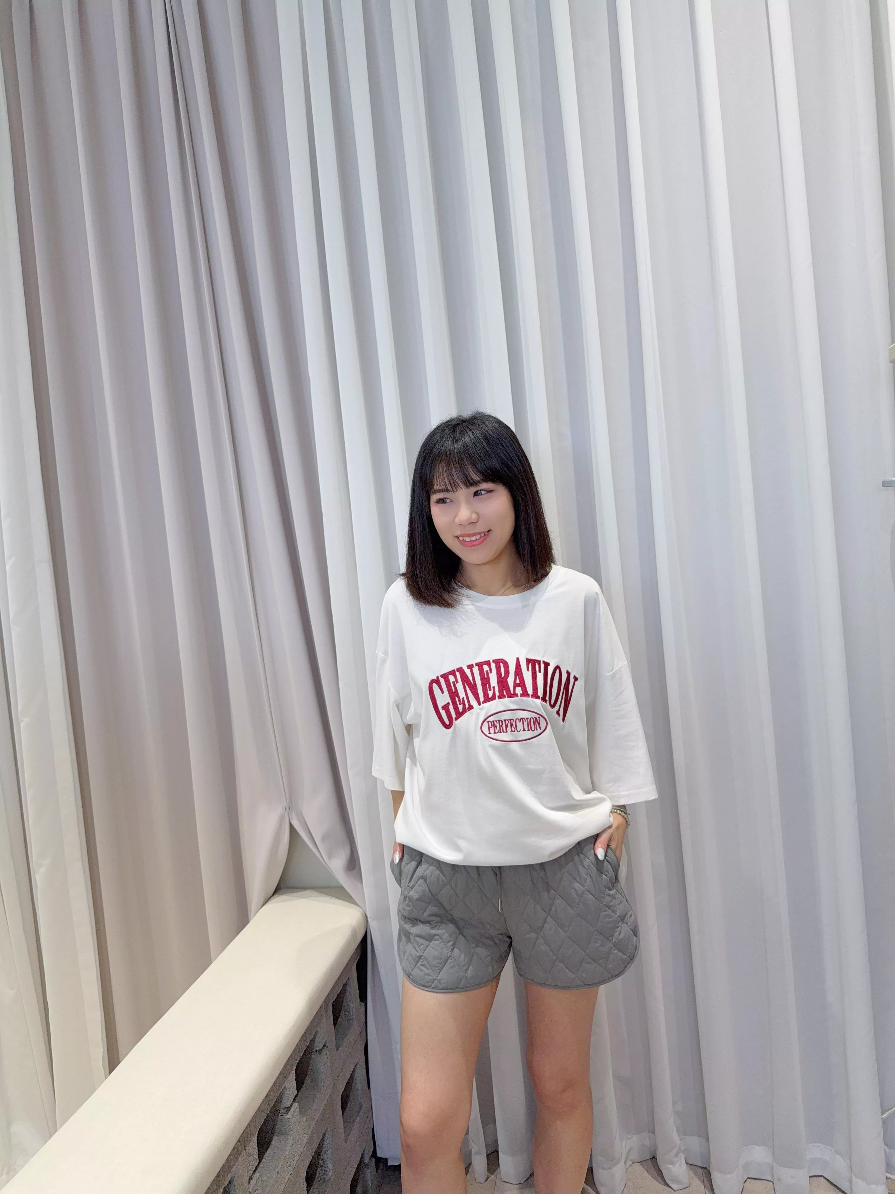 刺繡字母Over Size Tee