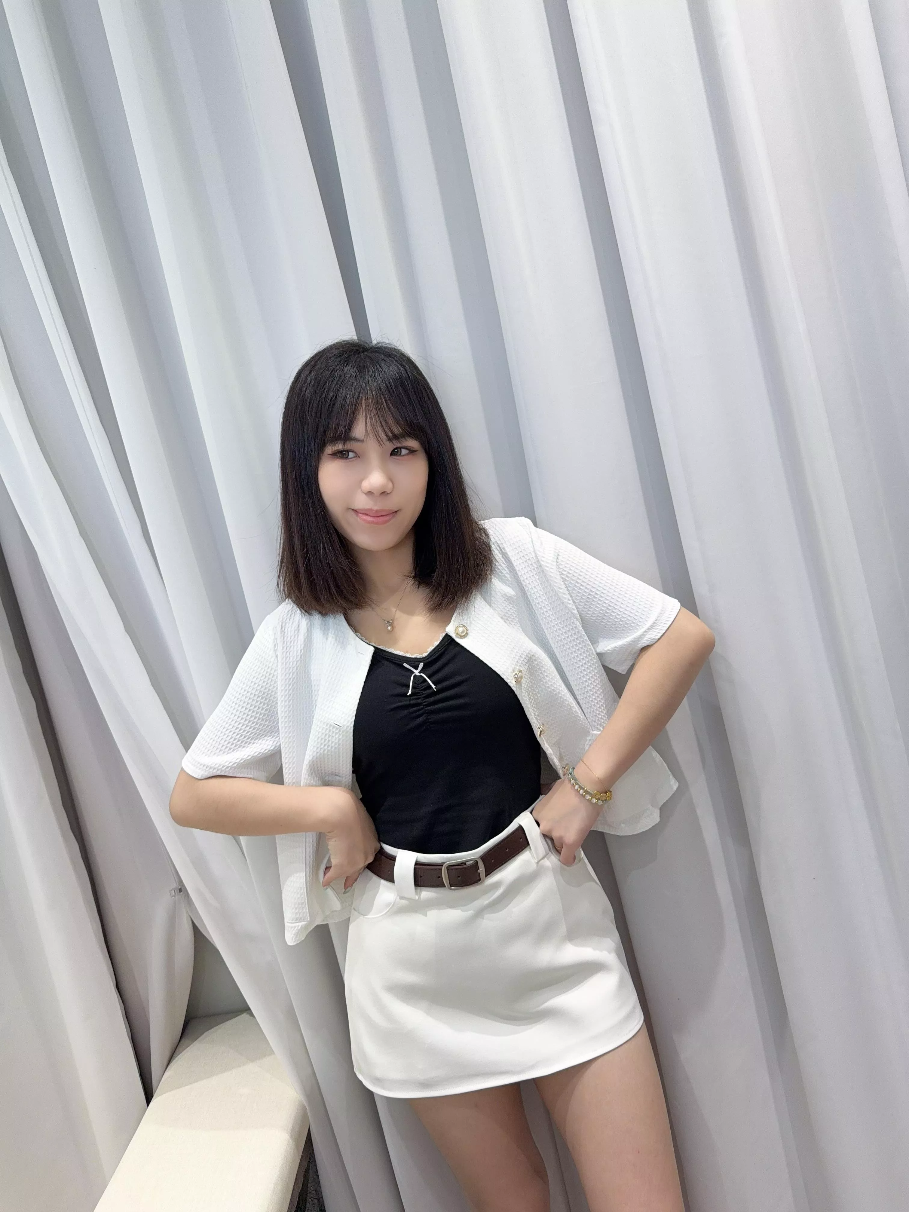 小香風珍珠釦外套