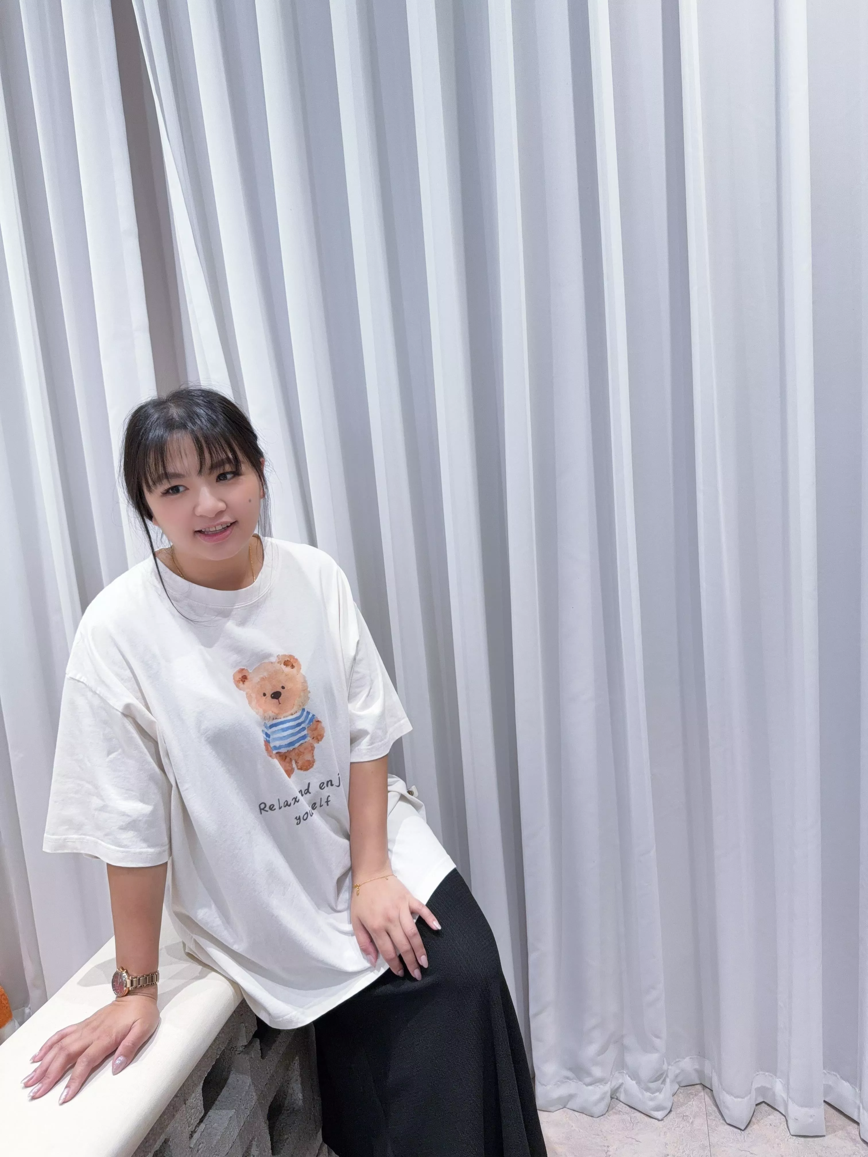 油畫感小熊Tee