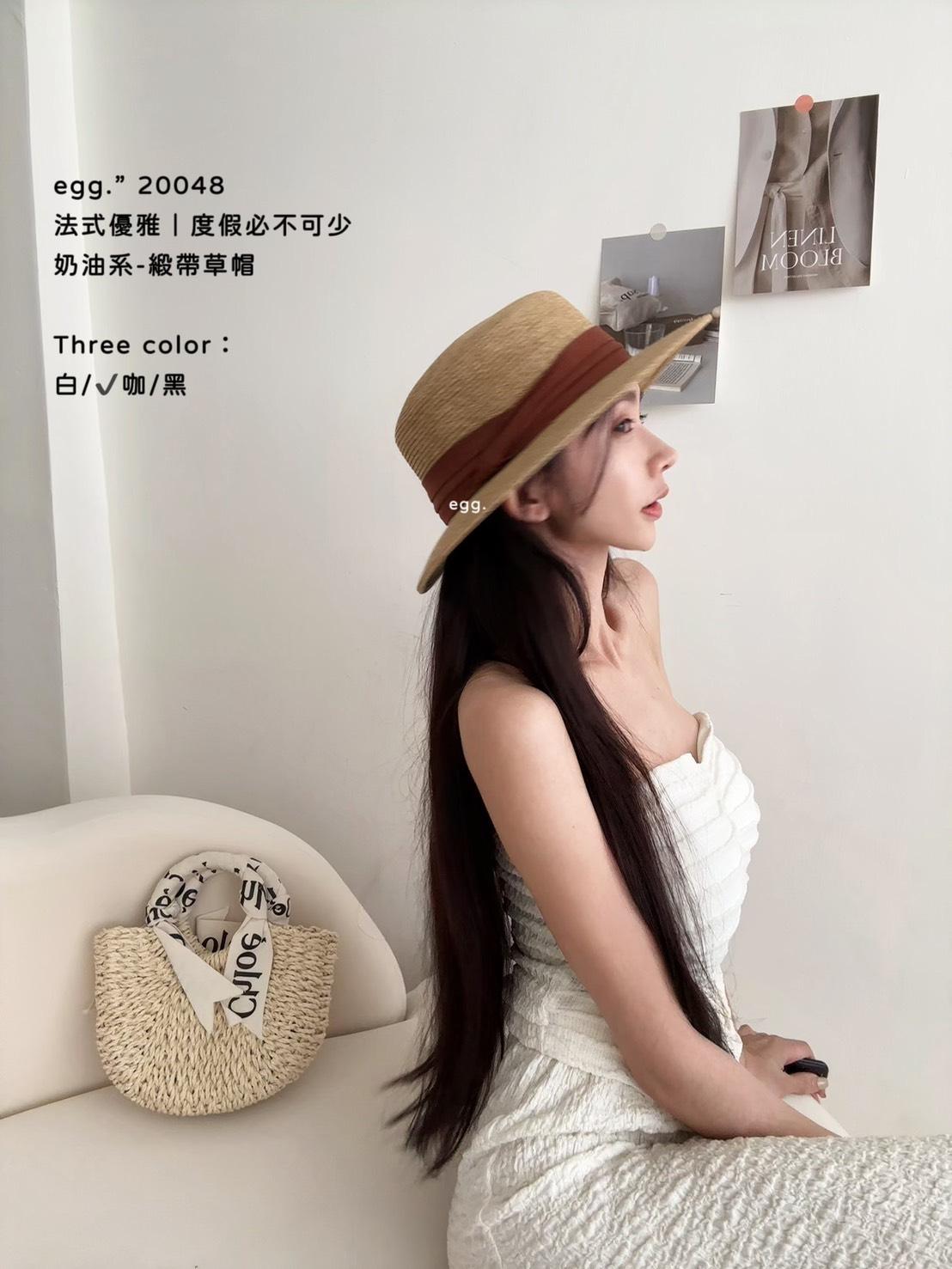 20048   奶油系緞帶草帽