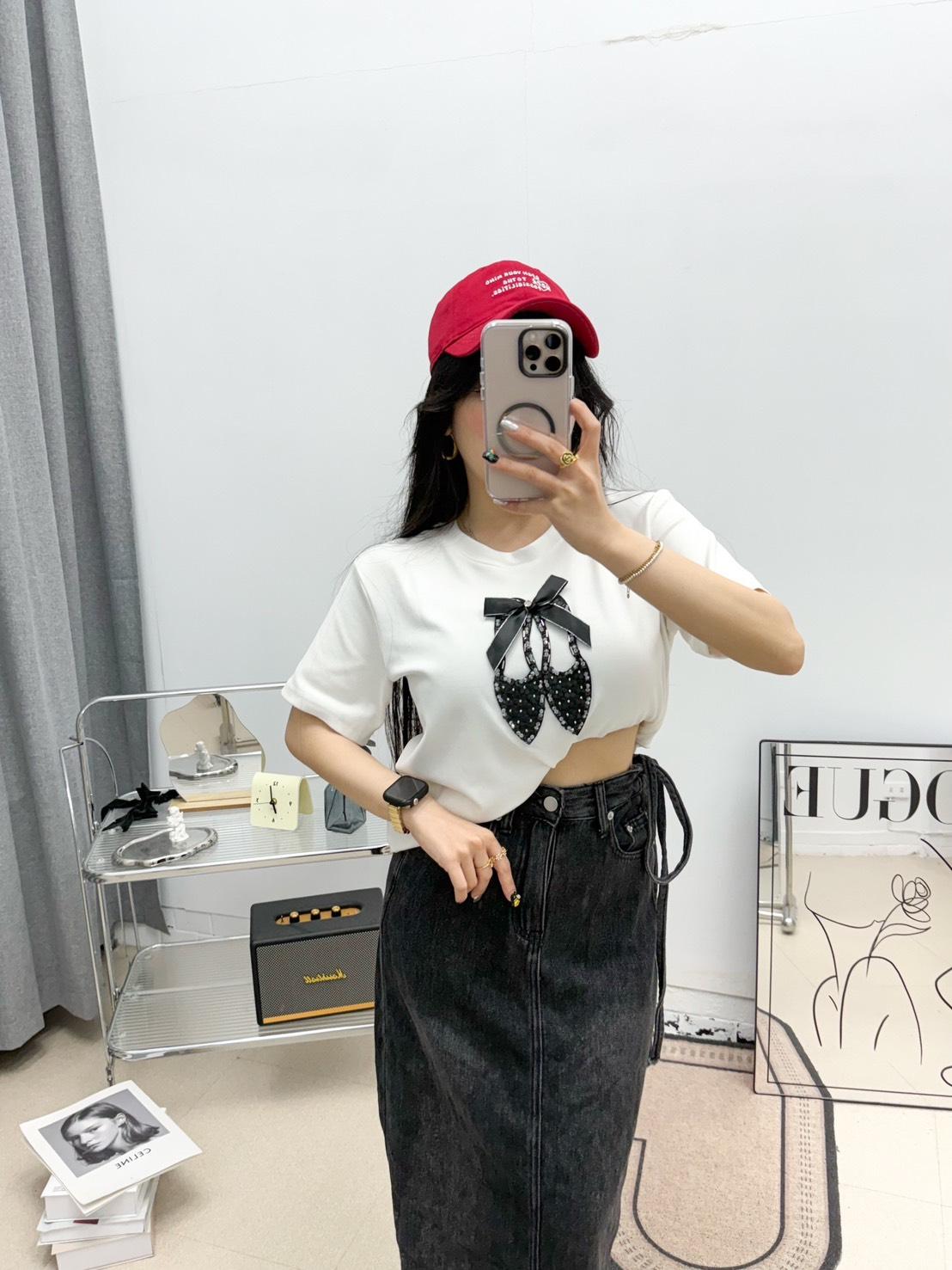 2611   串珠芭蕾舞鞋蝴蝶結T