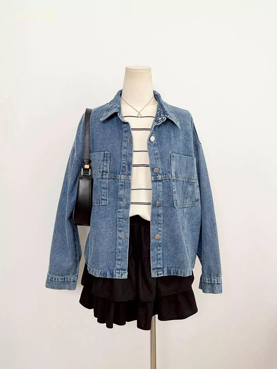 3019515  口袋牛仔外套