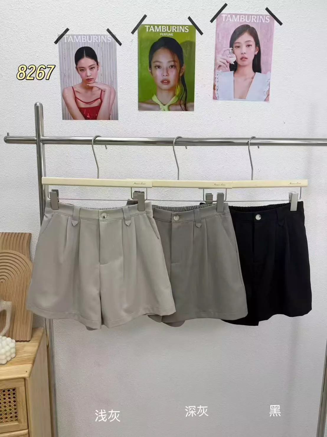 073-8267  半腰鬆緊西裝短褲