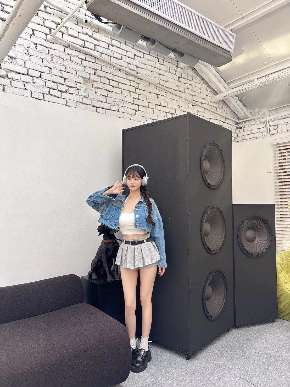 658  拼接口袋牛仔短版外套