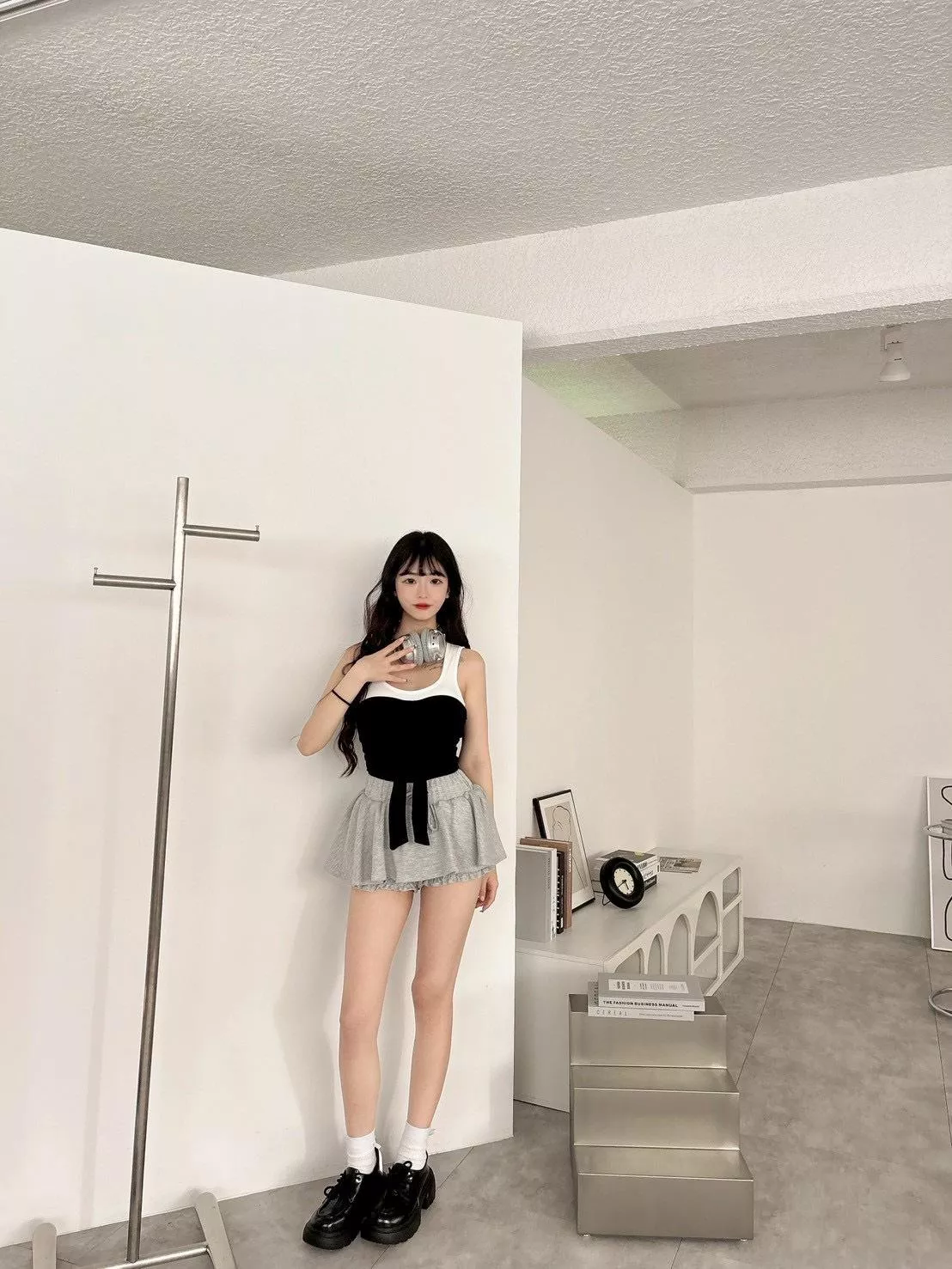 6603   彈性雲朵百摺裙