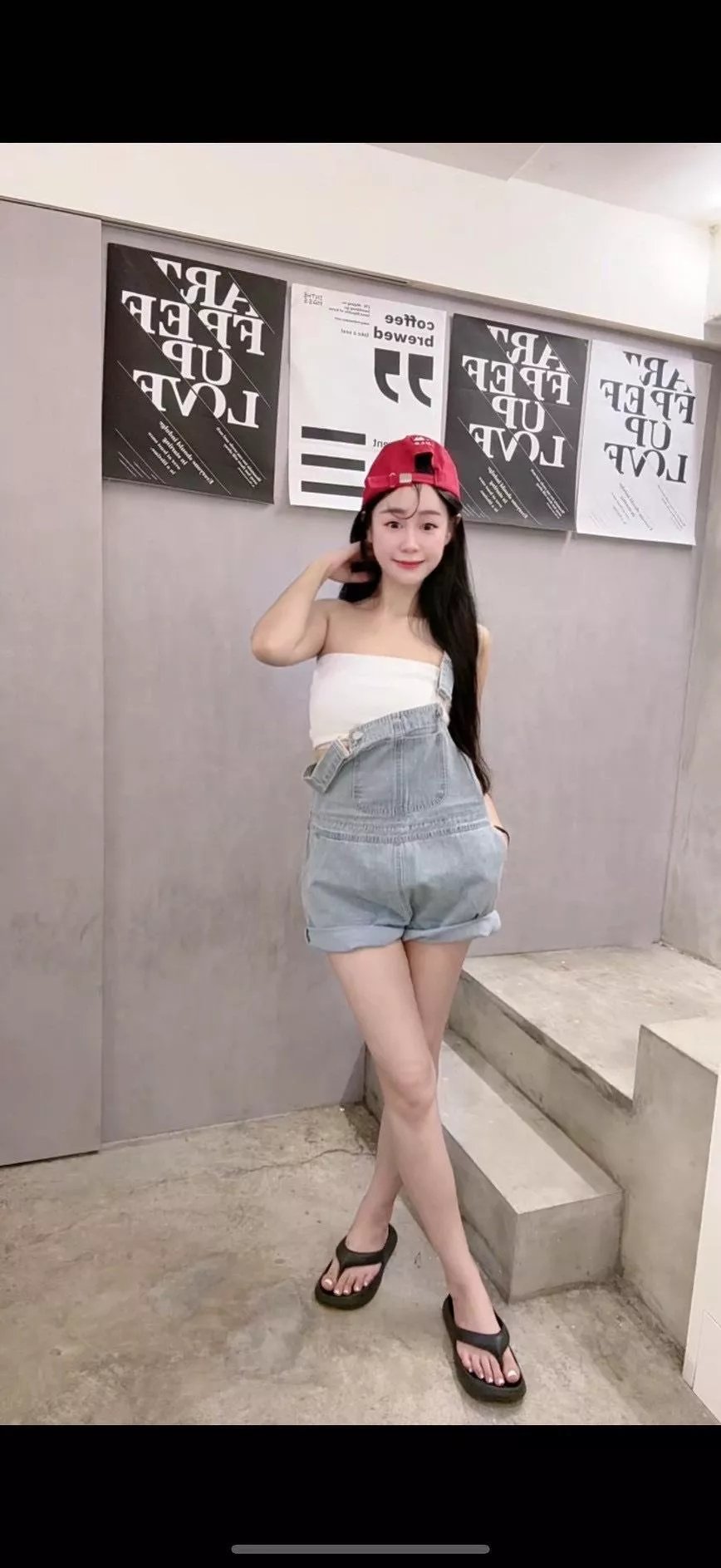 9960   減齡口袋牛仔吊帶短褲