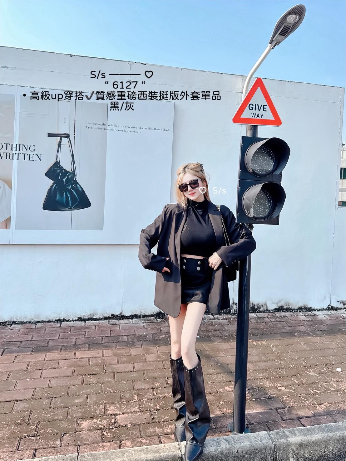 6127    高級質感重磅西裝挺版外套