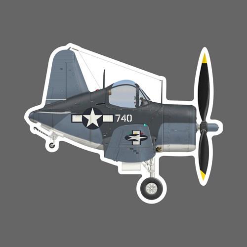 美國海軍陸戰隊第214戰鬥機中隊 F4U 海盜式戰鬥機 Q版 軍機 防水3M貼紙 尺寸 90mm