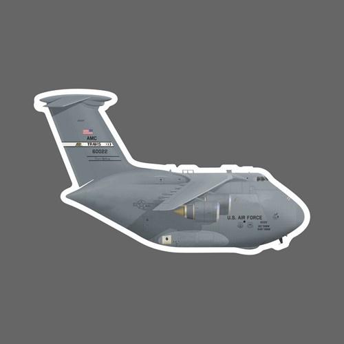 美國空軍 特拉維斯空軍基地 C-5 超級銀河運輸機 Q版 軍機 防水3M貼紙 尺寸 90mm