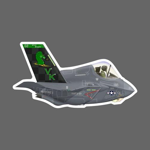 美國海軍陸戰隊 第121攻擊中隊 F-35 綠騎士 Q版 軍機 防水3M貼紙 尺寸 90mm