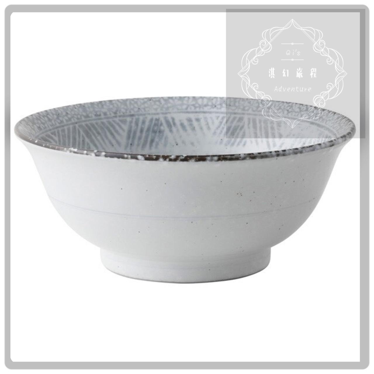 【昭和製陶】美濃燒 三島 粉引 6.3寸丼飯碗