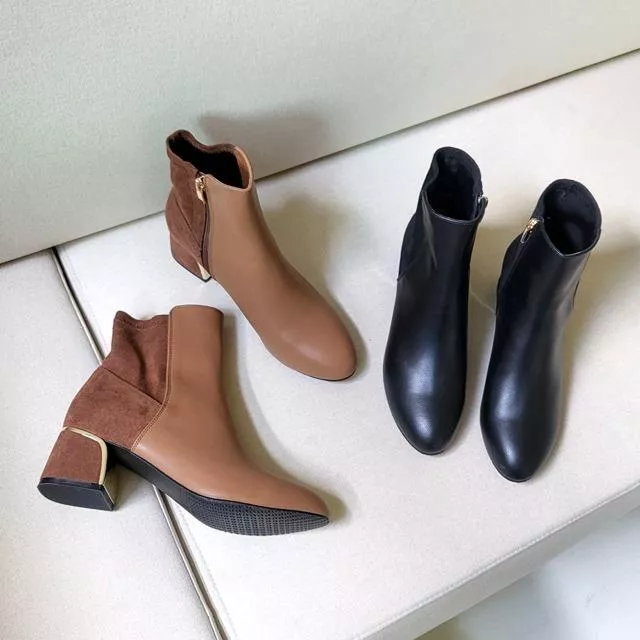 25P 韓國代購 高跟短靴