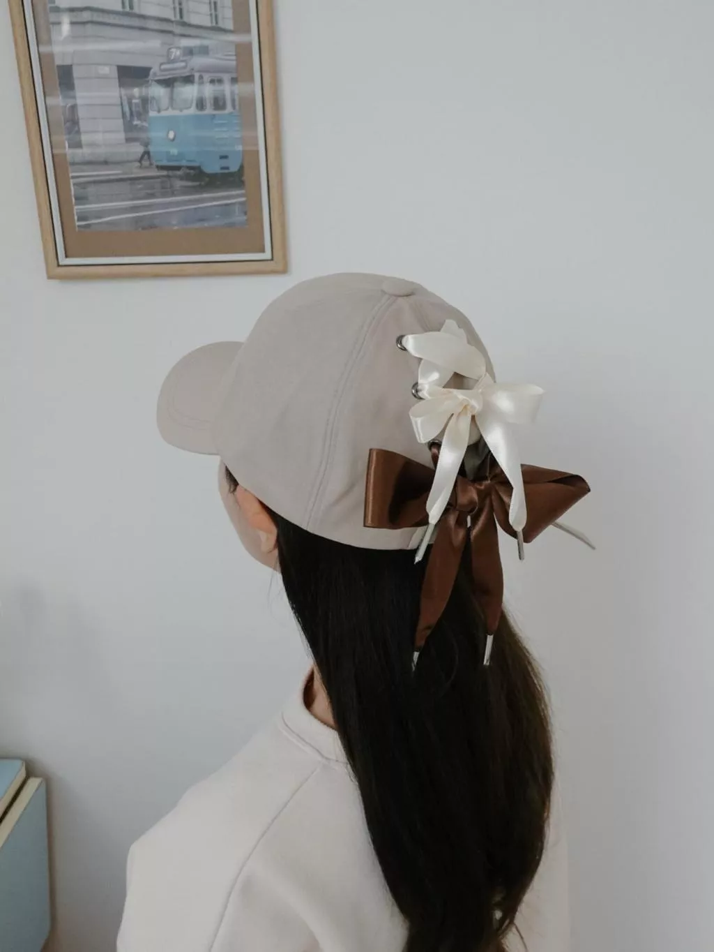 25P 韓國代購緞帶 蝴蝶結 棒球帽