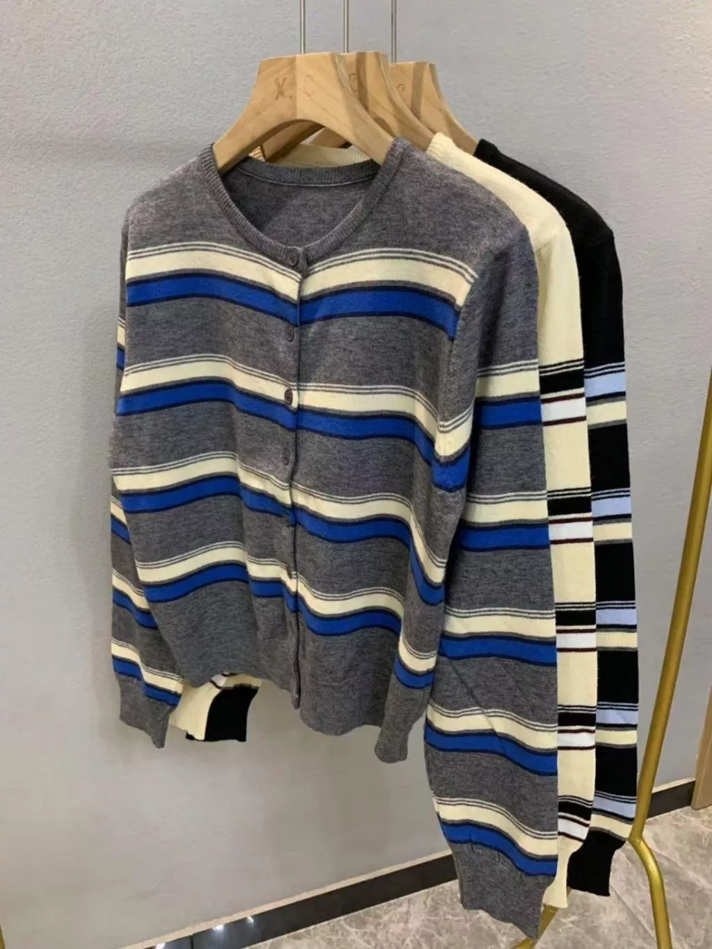 25P 韓國代購 條紋外套 條紋針織衫