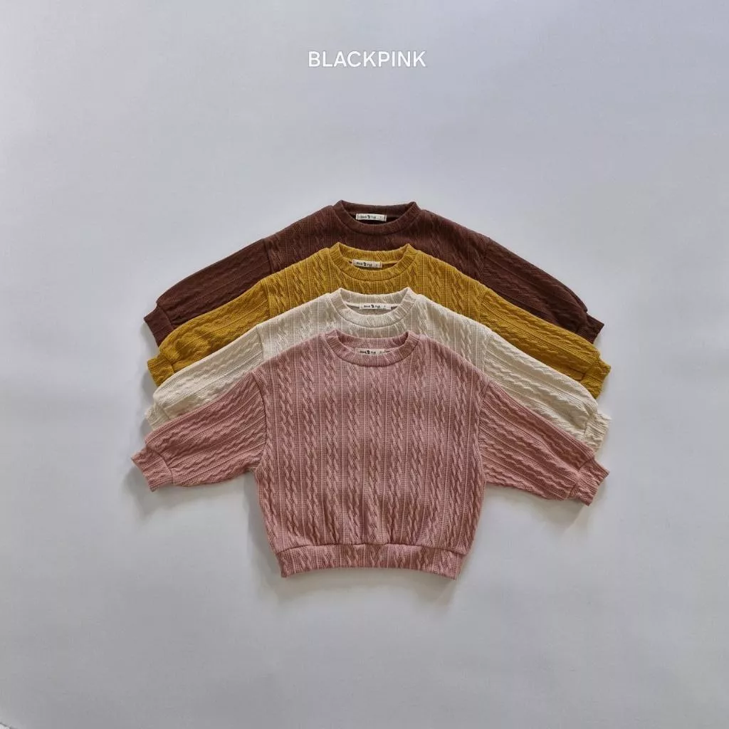25P 韓國代購Blackpink螺紋長袖針織衣