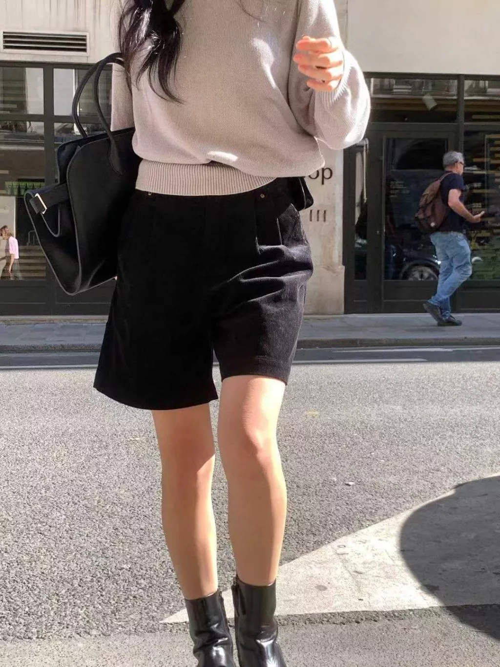 25K韓國製棉質絨布個性五分褲