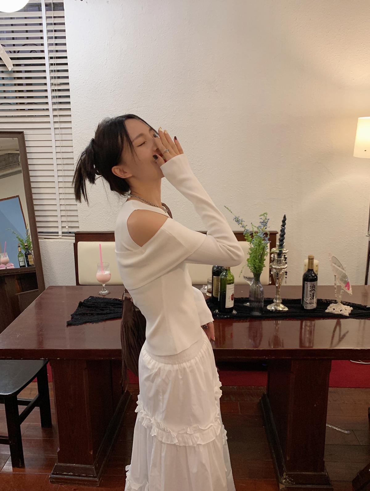 ｜NNcomtw | （可拆式）兩穿露肩針織衫