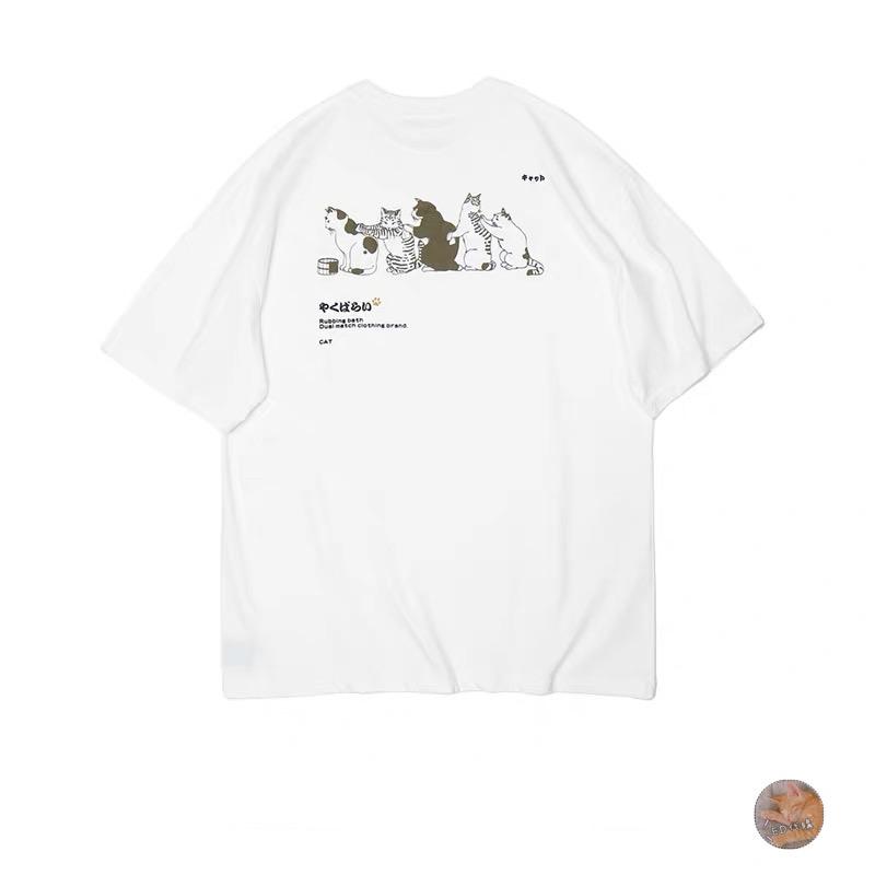 貓奴為之瘋狂的短T杏/白