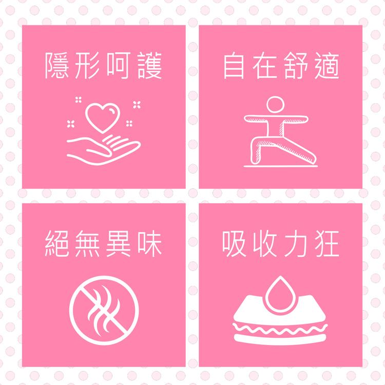 彩虹雨點 奈米抑菌夜用衛生棉(4片/包)