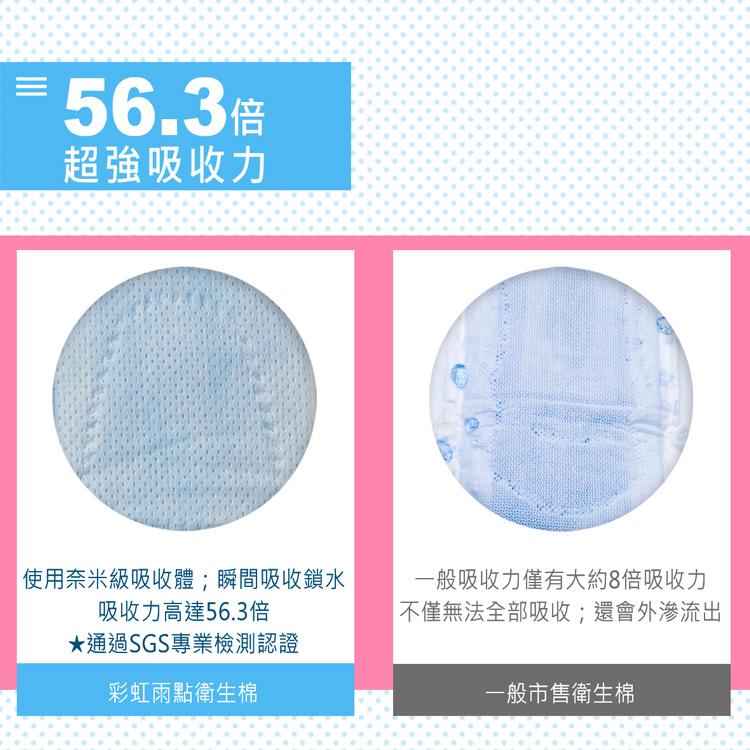 彩虹雨點 奈米抑菌夜用衛生棉(4片/包)