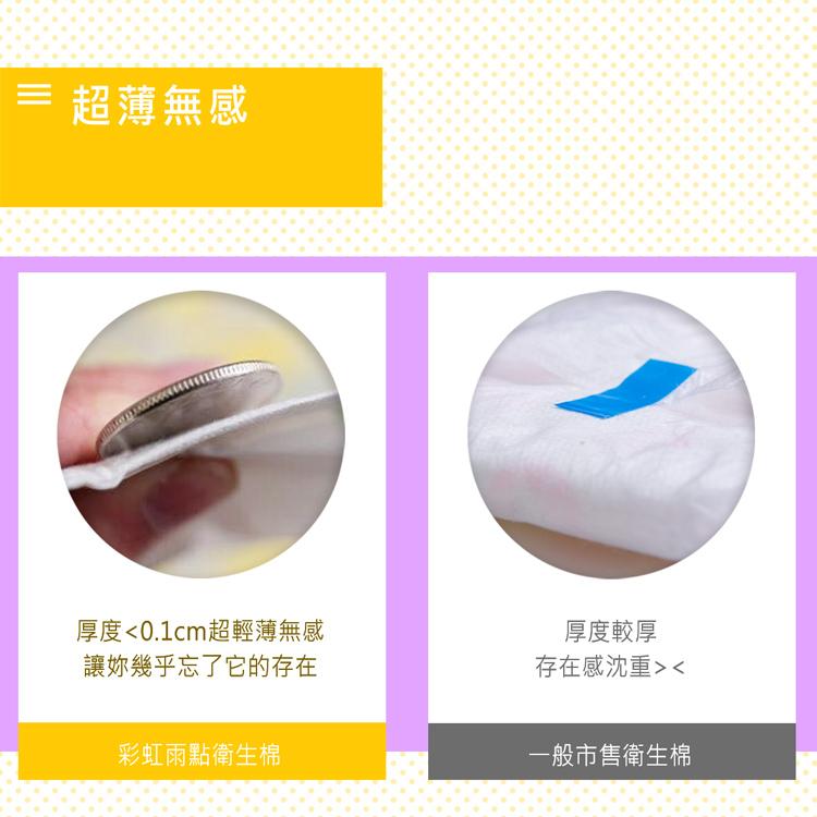 彩虹雨點 奈米抑菌夜用衛生棉(4片/包)